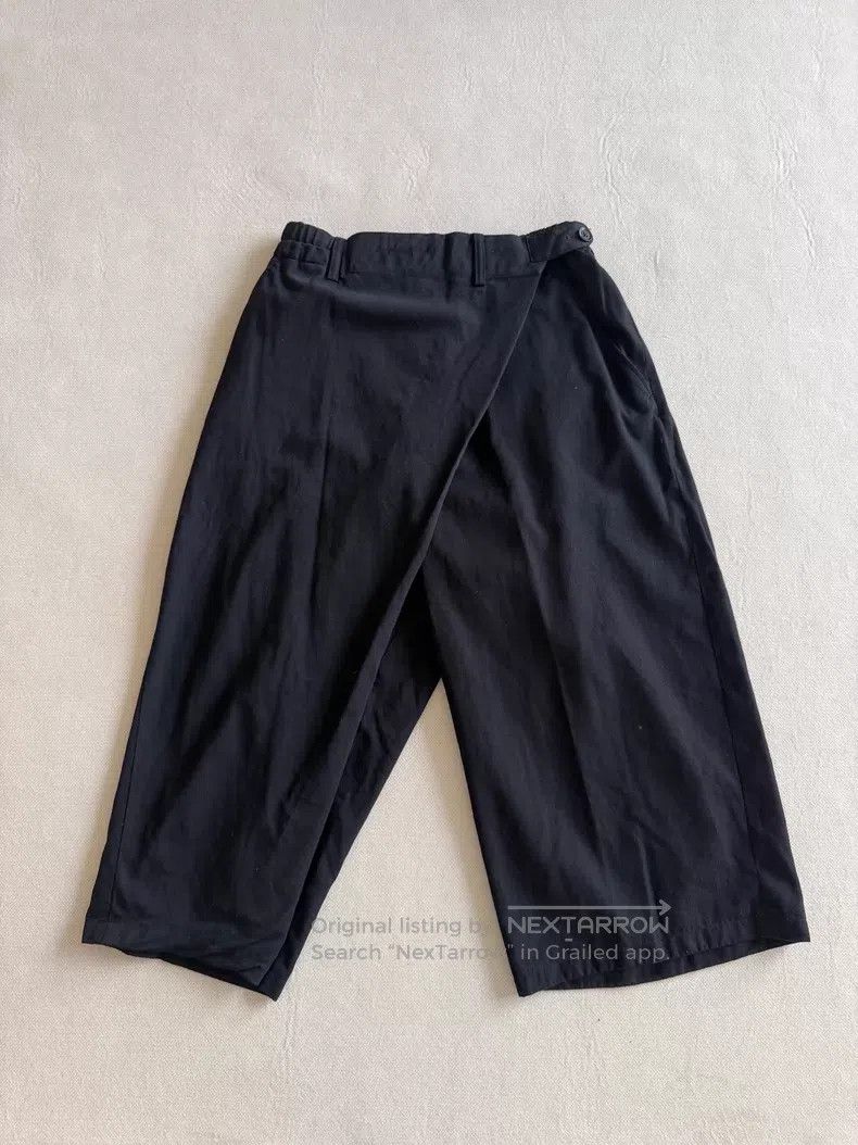 Yohji Yamamoto Yohji Yamamoto size 2 Wool wrap-around laminated wide-leg p Size US 28 / EU 44 - 1 Thumbnail