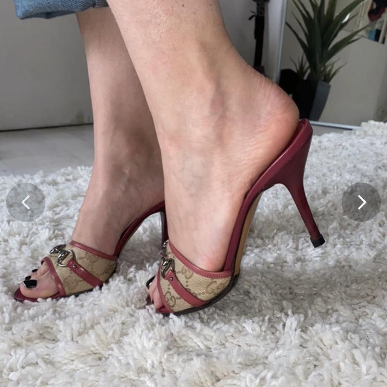 Gucci Archives : monogramed GUCCI mules vintage y2k 2000s Size US 5 / IT 35 - 3 Thumbnail