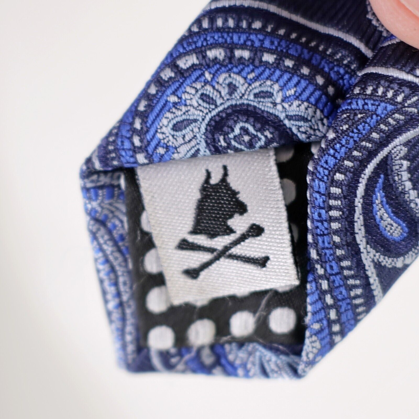 Designer Nick Graham Everywhere Blue Paisley Woven Polyester Long Ski Size ONE SIZE - 4 Thumbnail