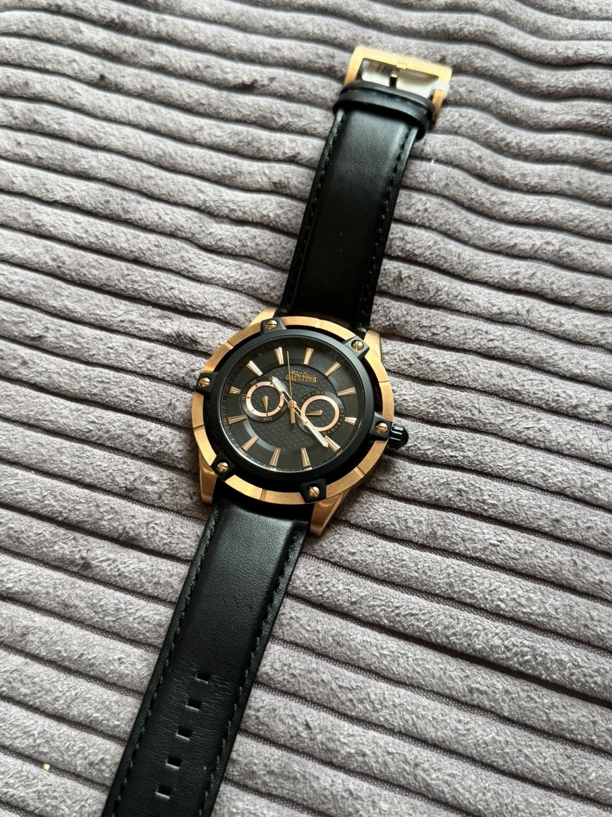 Jean Paul Gaultier Jean Paul Gaultier Archive Black Leather Man Watch Grail JPG Size ONE SIZE - 2 Thumbnail