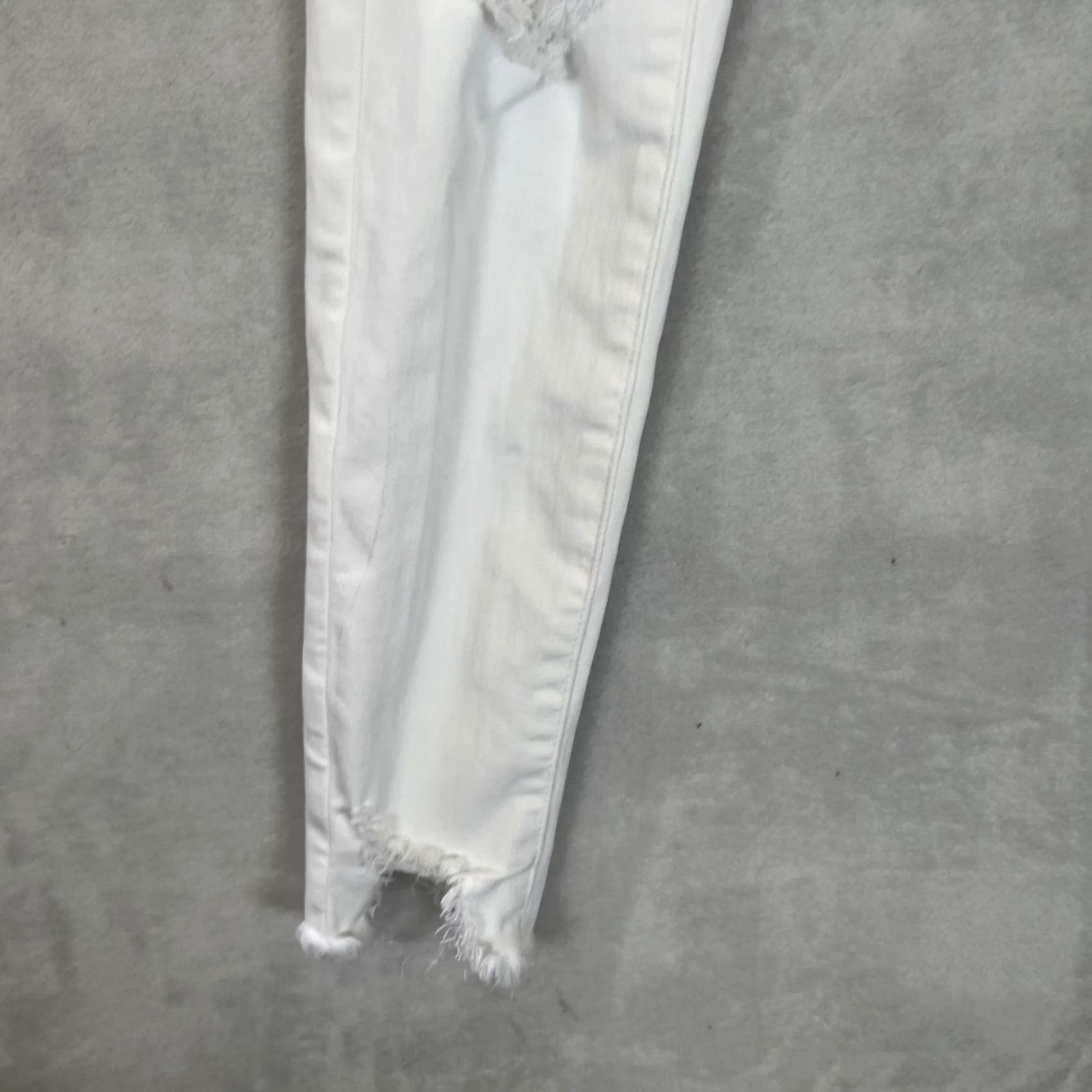 American Eagle Outfitters American Eagle Womens Jeans Jegging 00 Regular White Distressed Stretch Denim Size 24" / US 00 / IT 34 - 5 Thumbnail