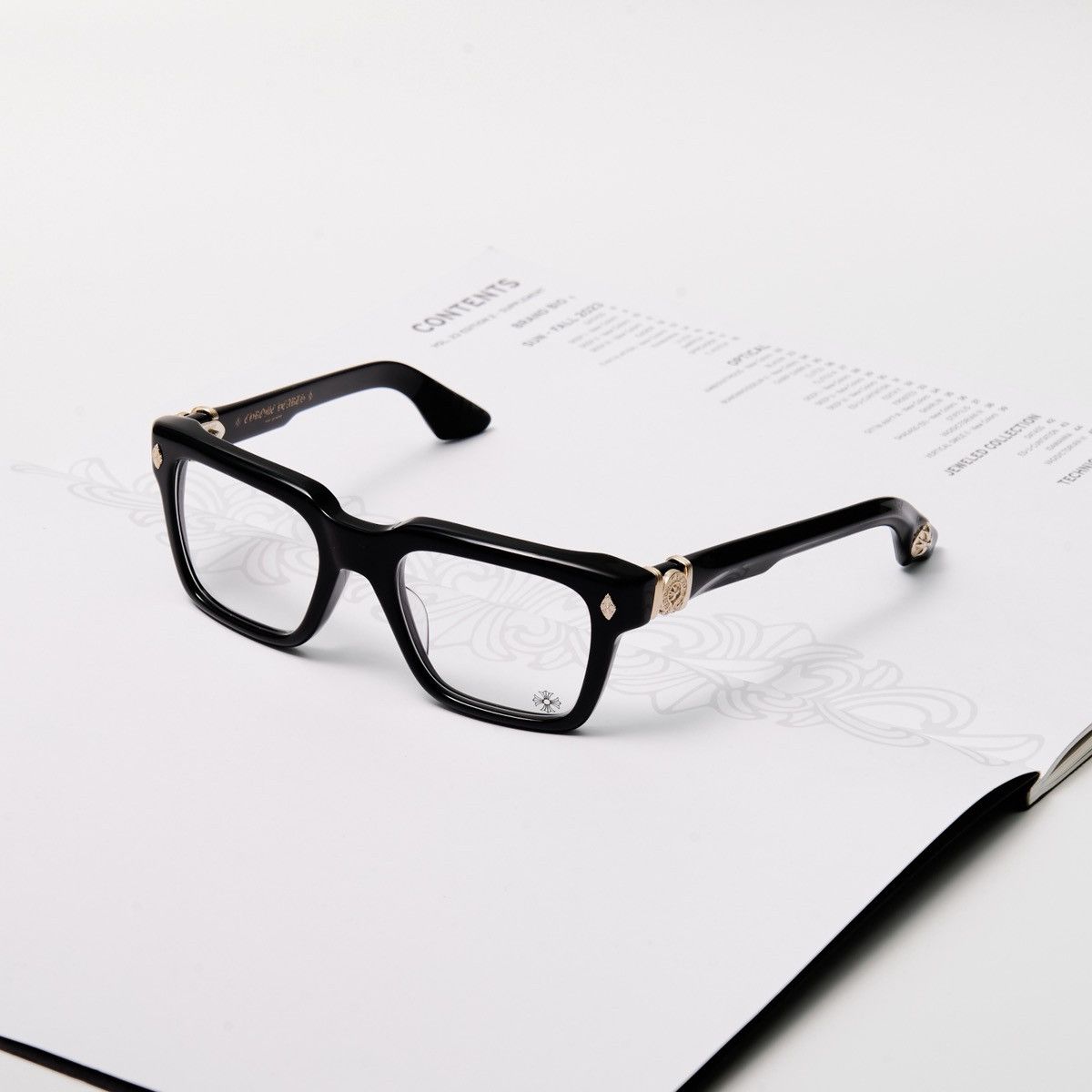 Chrome Hearts CHROME HEARTS HALLLAMANASS BLACK/ 18KGP GLASSES Size ONE SIZE - 1 Thumbnail