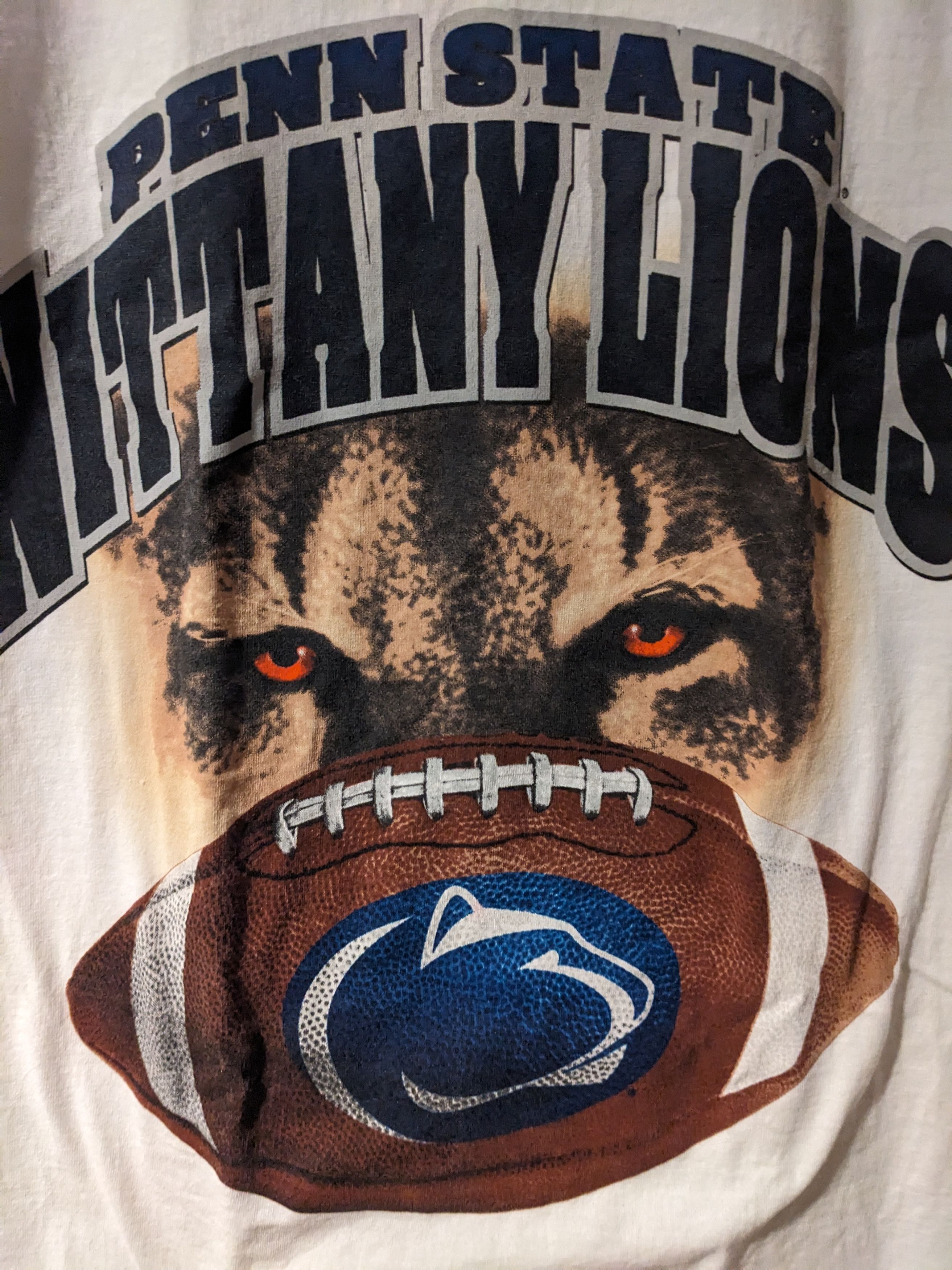Vintage Vintage 90s Penn State Nittany Lion College Football T-Shirt Size US M / EU 48-50 / 2 - 2 Thumbnail