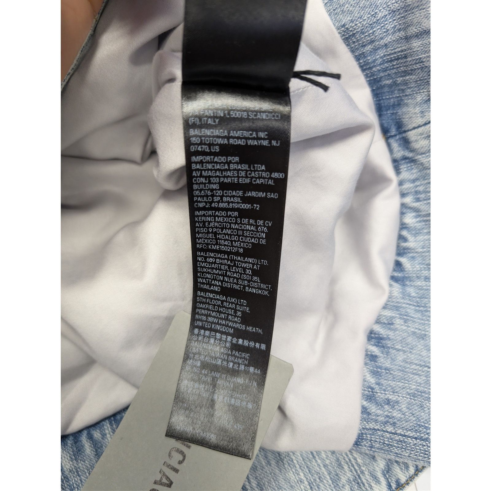Balenciaga o1rshd1 Italian Indigo Ring Denim Racer Jacket Bleached Ring Size US XL / EU 56 / 4 - 22 Thumbnail