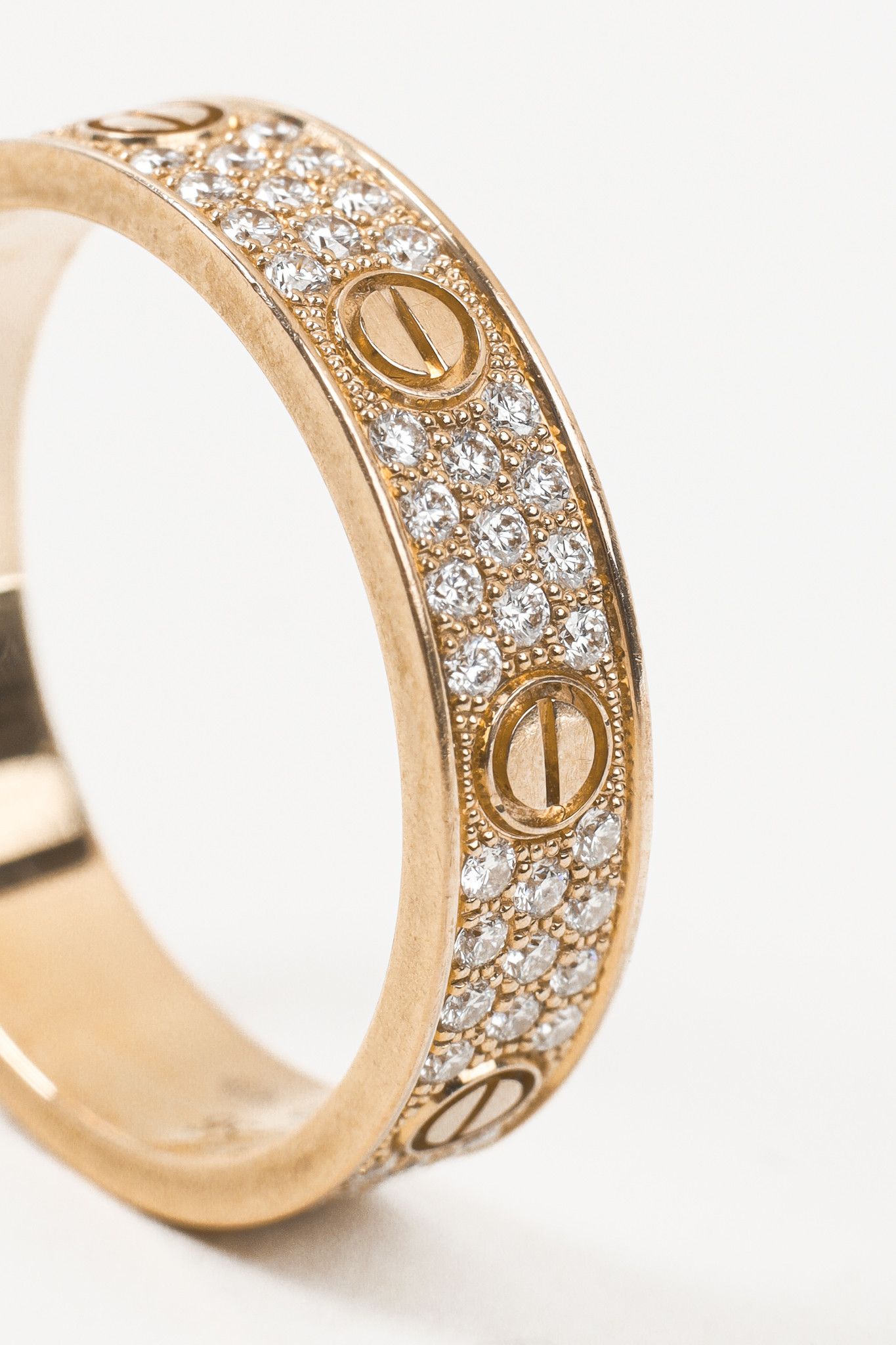 Cartier Cartier Love 18k Yellow Gold Diamond Paved Ring Size ONE SIZE - 2 Thumbnail