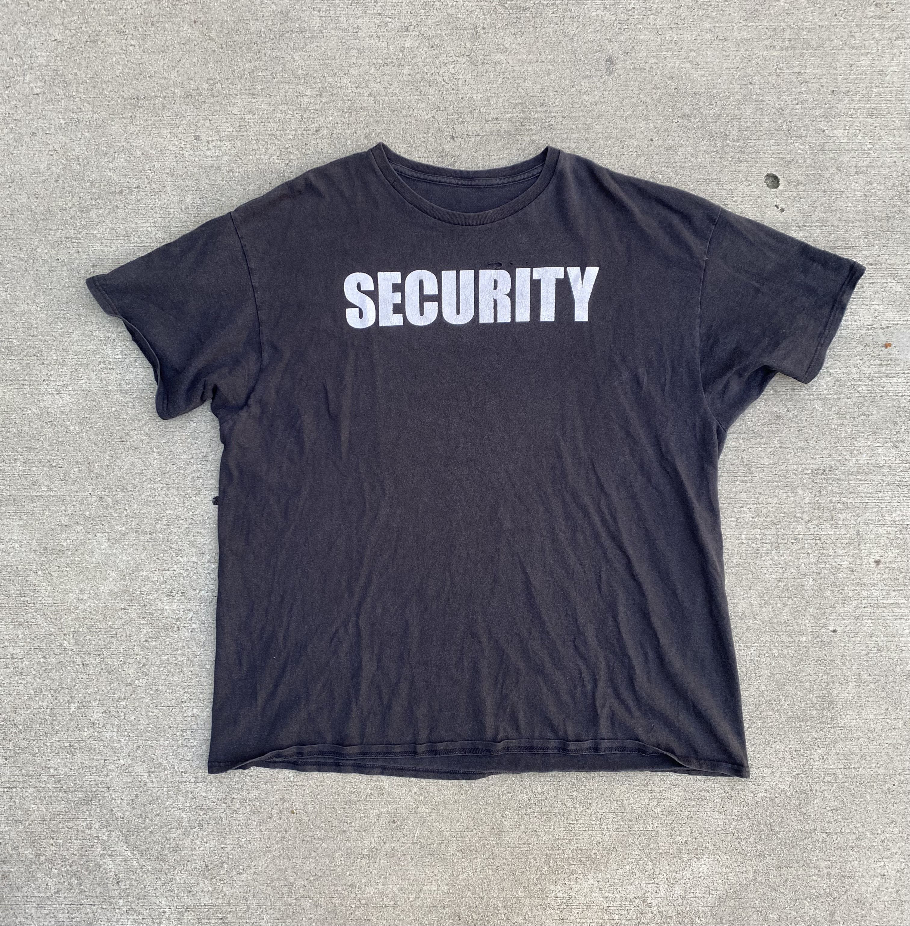 Vintage Distressed Security Graphic T-Shirt Black Size L Size US L / EU 52-54 / 3 - 1 Thumbnail