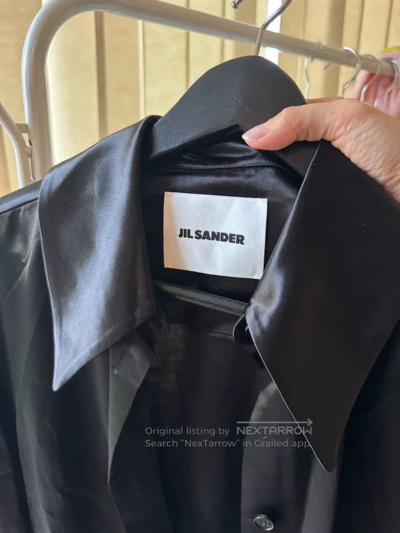 Jil Sander Jil Sander Black Satin Shirt Size M / US 6-8 / IT 42-44 - 4 Thumbnail
