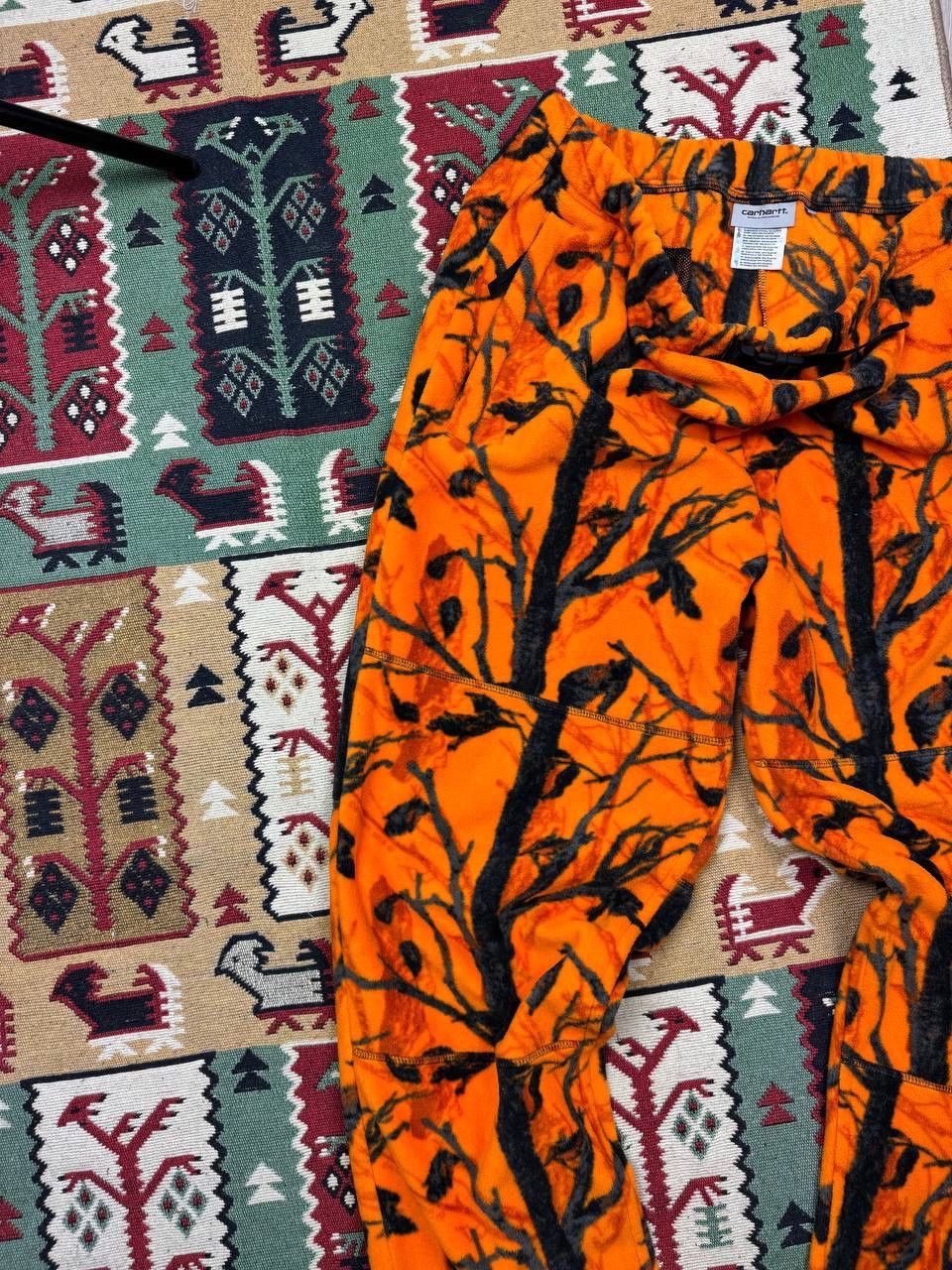 Carhartt × Japanese Brand RARE Carhartt Real Tree Fleece Y2K Orange Suits Size 34R - 13 Thumbnail