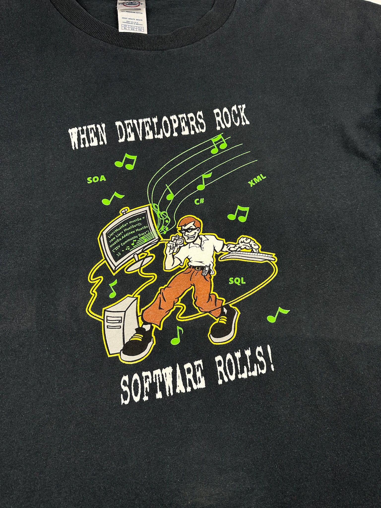 Microsoft Vintage Apple style software Developers Long Sleeve Tshirt Size US XL / EU 56 / 4 - 2 Thumbnail