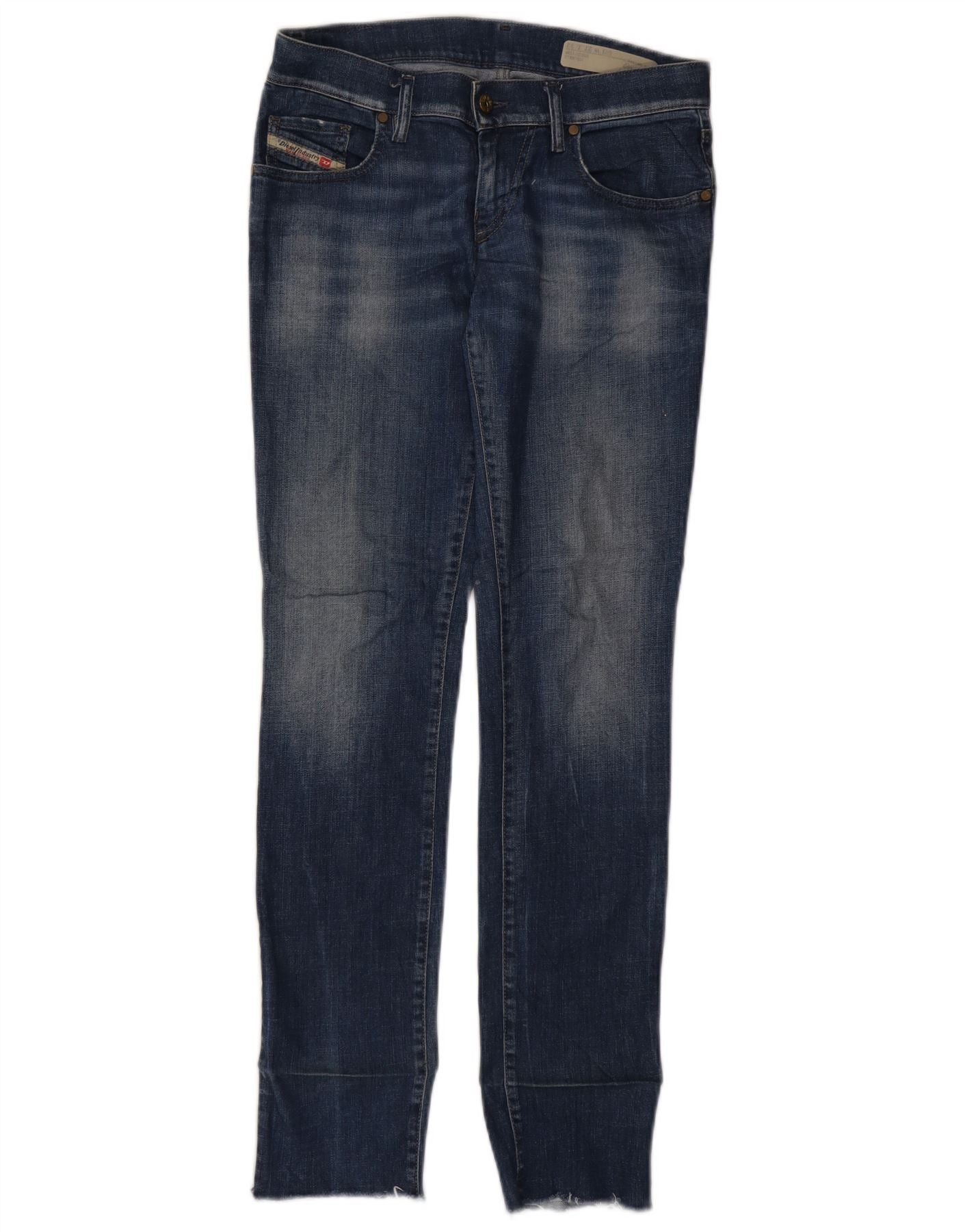 Diesel Womens Skinzee Low Waist Super Slim Skinny Jeans W27 L32 Blu Size 27" / US 4 / IT 40 - 1 Thumbnail