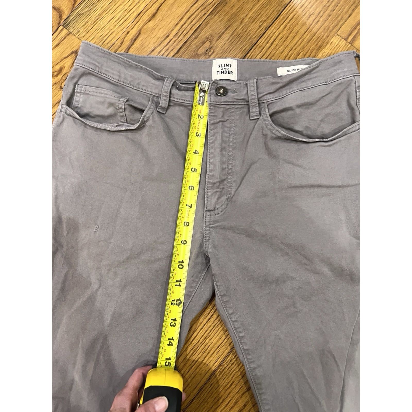 Flint And Tinder VINTAGE Flint and Tinder Pants Jeans Tapered Fit Mens 32x34 Khaki Low Rise Slim Comfort Designer Size US 32 / EU 48 - 6 Thumbnail