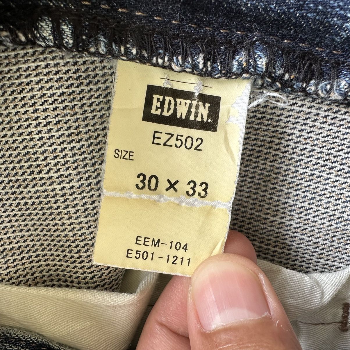 Japanese Brand Vintage E Function Edwin Distressed Jean Faded Denim Pant Size US 30 / EU 46 - 8 Thumbnail