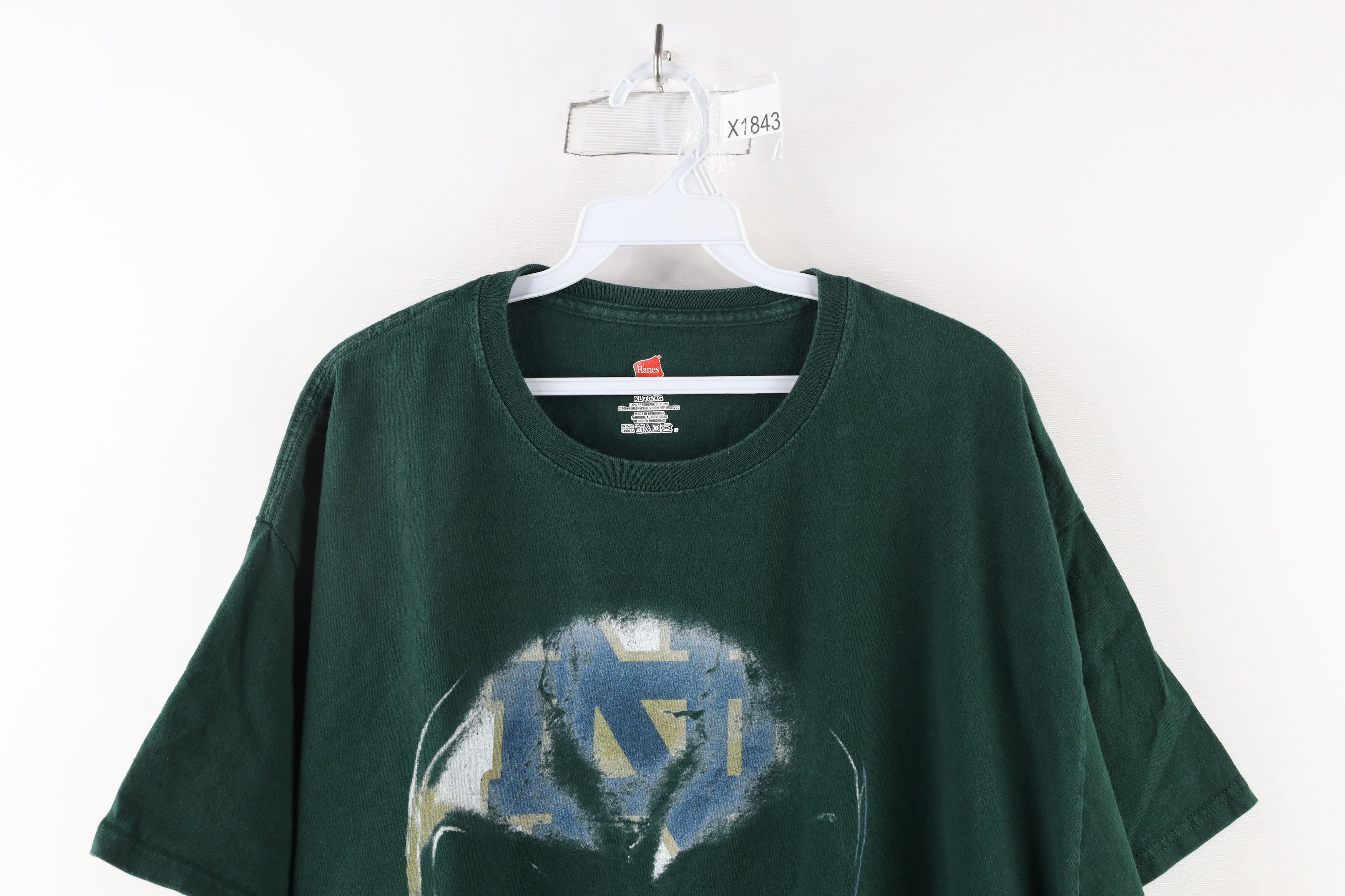 Vintage Streetwear Notre Dame University Football T-Shirt Green Size US XL / EU 56 / 4 - 2 Thumbnail