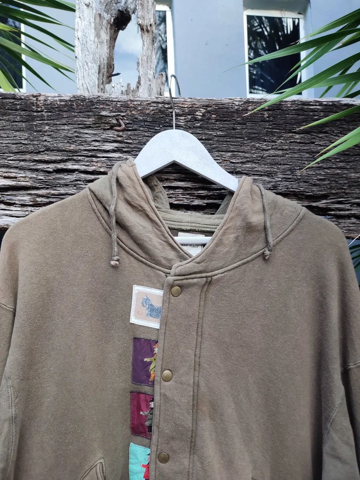 Karl Helmut Vintage Karl Helmut Olive Full-Zip Hoodie with Embroidery Size US M / EU 48-50 / 2 - 2 Thumbnail