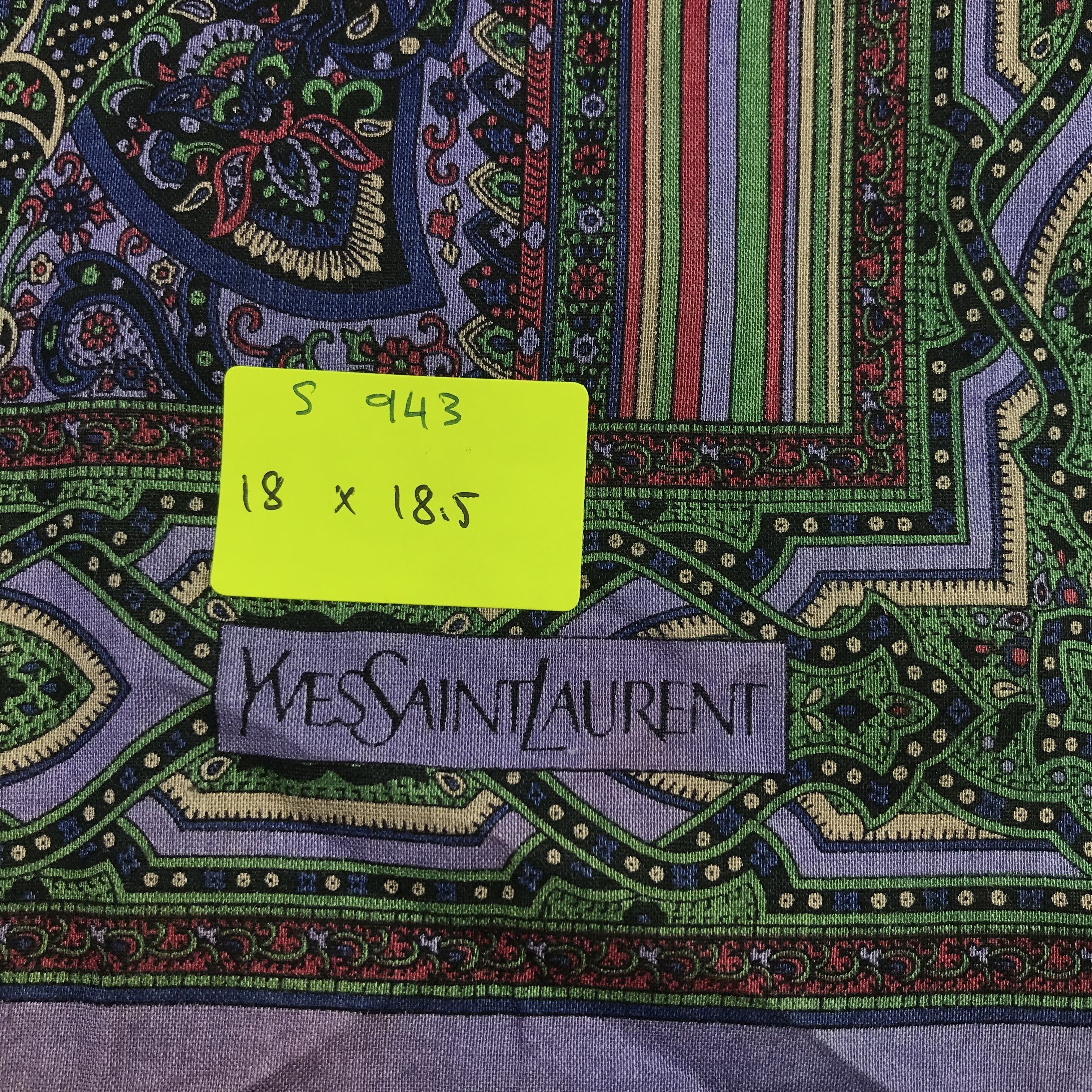 Vintage × Yves Saint Laurent Yves Saint Laurent Bandana / Handkerchief /Neckerchief -S943 Size ONE SIZE - 5 Thumbnail