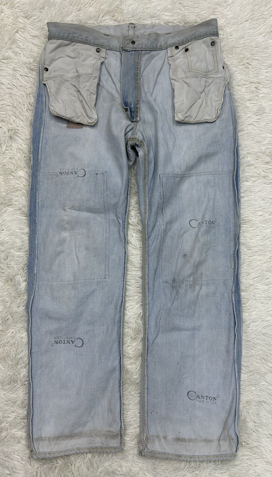 Japanese Brand Vintage 70's Canton X-West Distressed Denim Size US 33 - 9 Thumbnail