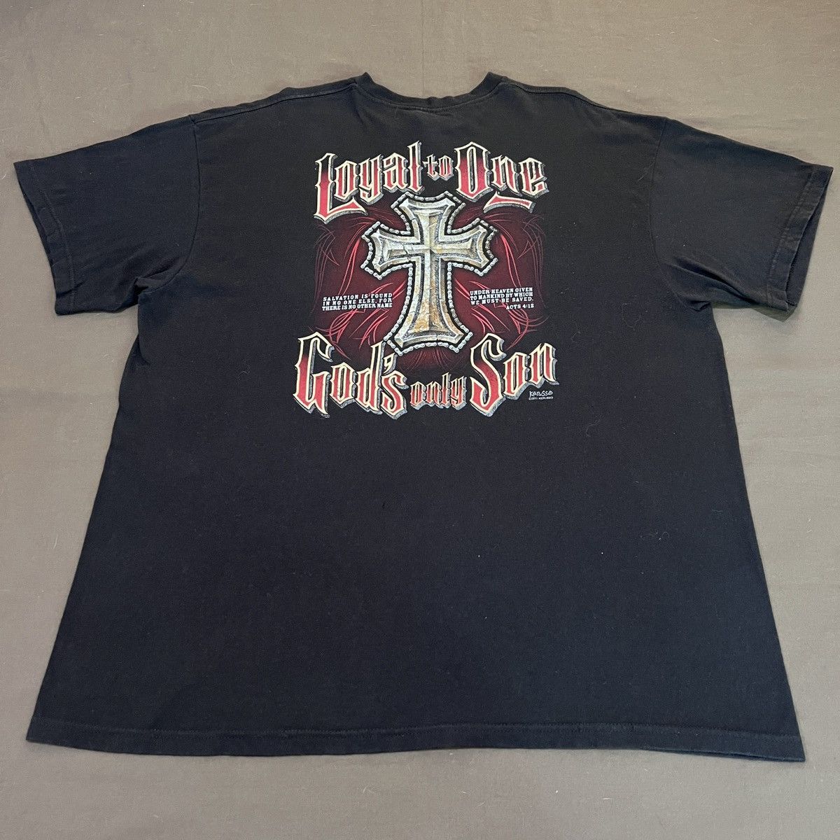 Vintage Vintage Y2K Loyal to one Jesus God Bible Holy Tee 2XL Size US XXL / EU 58 / 5 - 4 Thumbnail