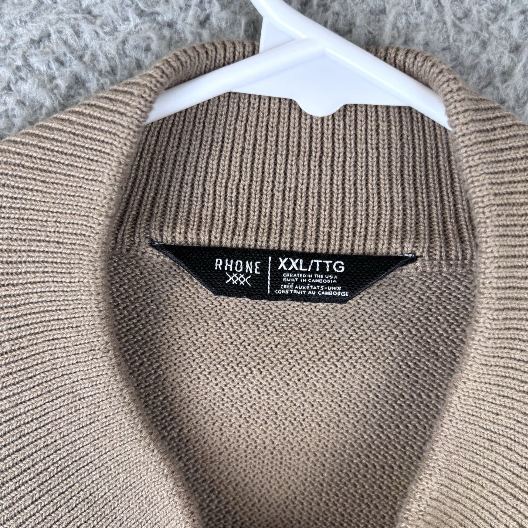 Rhone Rhone Commuter 1/4 Zip Sweater Mens 2XL Tan Beige Knit Casual Pullover Size US XXL / EU 58 / 5 - 2 Thumbnail
