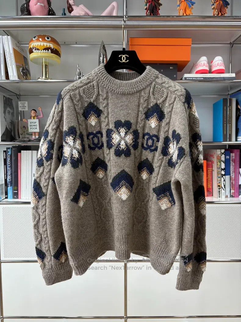 Chanel Chanel Ski series clover cashmere sweater Size XXS / US 00 / IT 34 - 1 Thumbnail