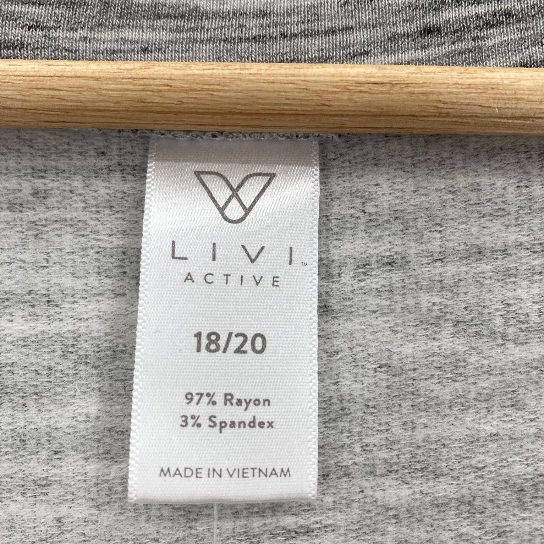 Vintage LIVI Active Pullover Womens 2X Gray Lace-Up Sleeve High-Low Hem Soft Size XXL / US 16-18 / IT 52-54 - 4 Thumbnail