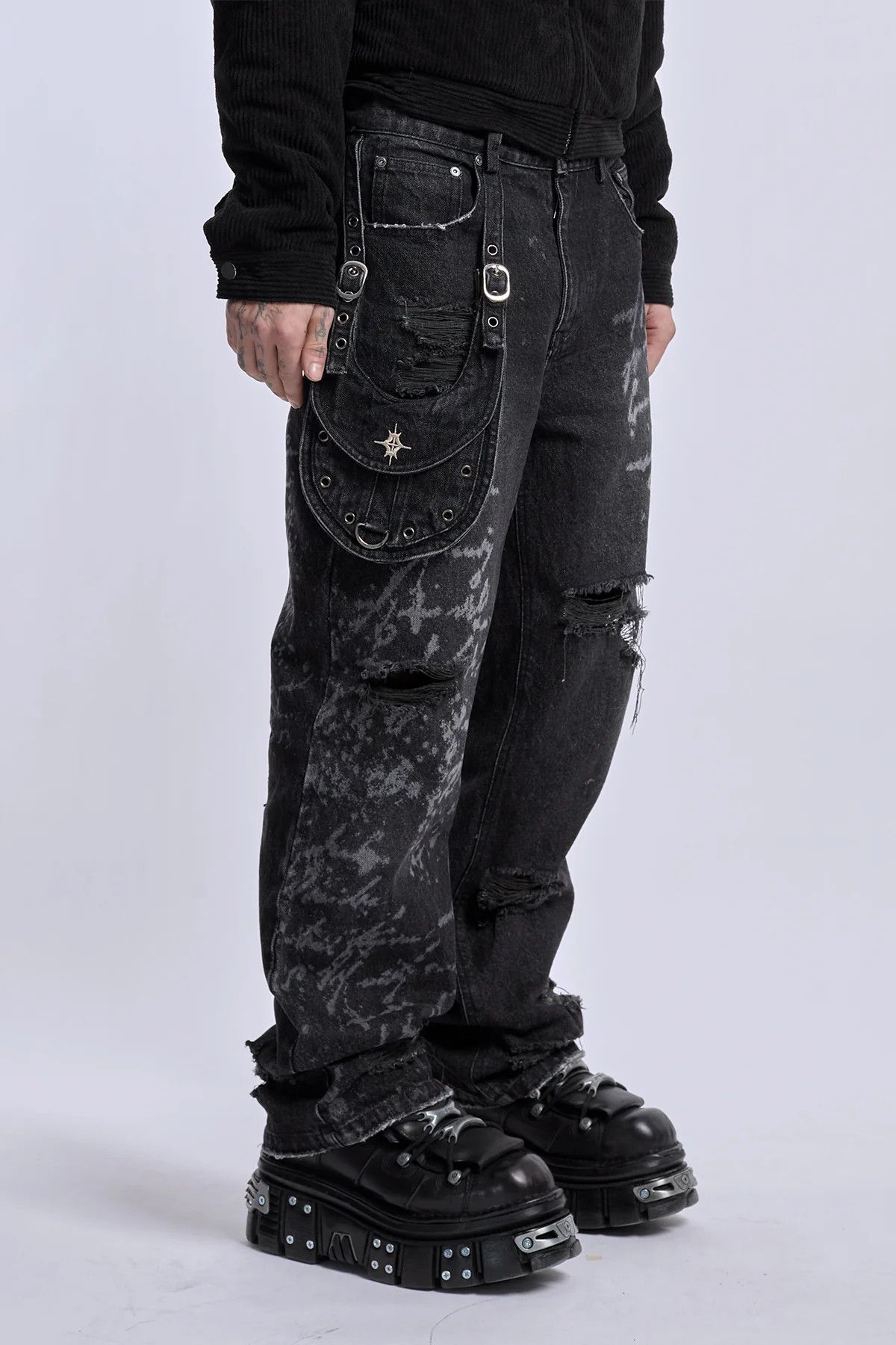Insomnia Visuals Scripture Bag Denim Pants Size US 30 / EU 46 - 1 Thumbnail