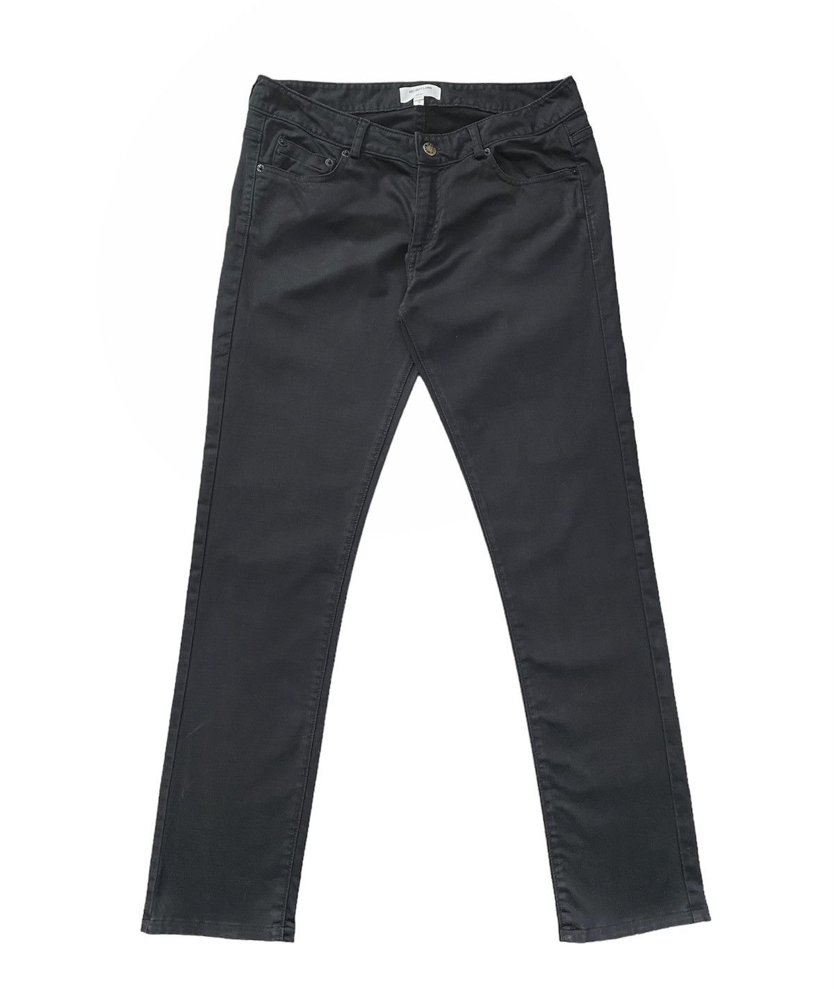 Black Plain Basic Elegant Tight Pants Helmut Lang