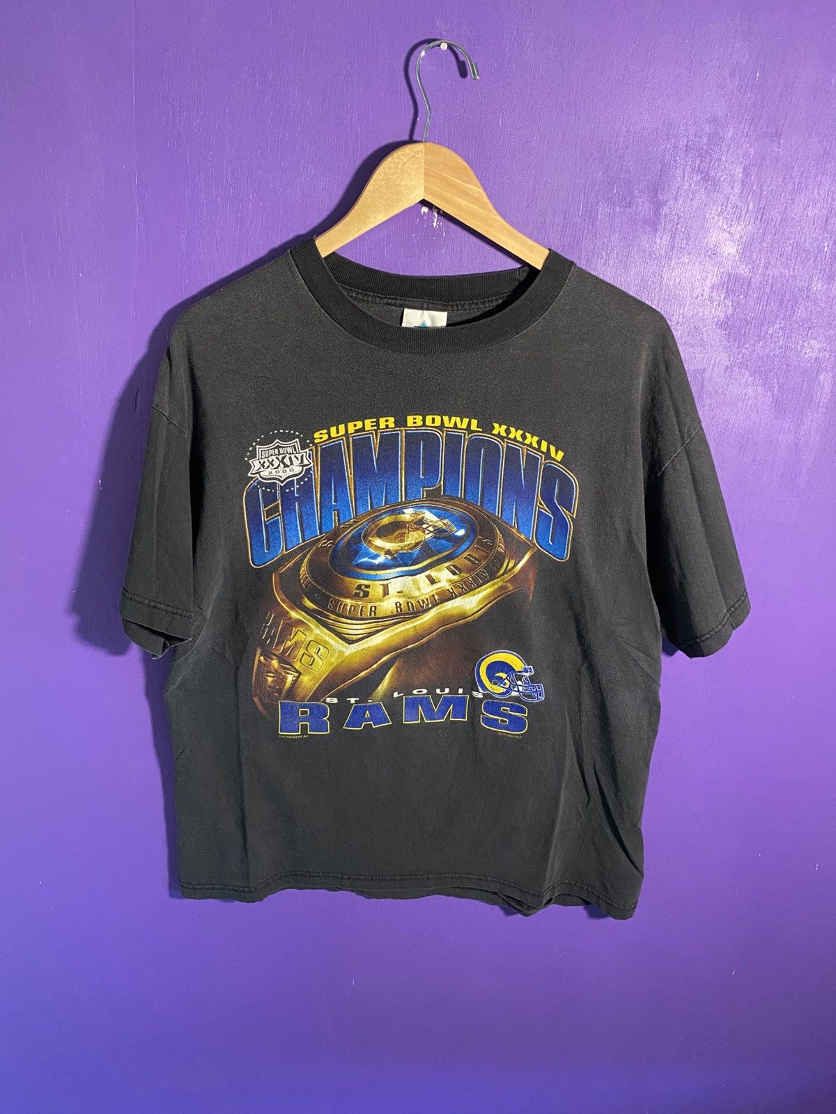 NFL × Vintage Vintage 2000 St Louis Rams Super Bowl champs t-shirt Size US L / EU 52-54 / 3 - 1 Thumbnail