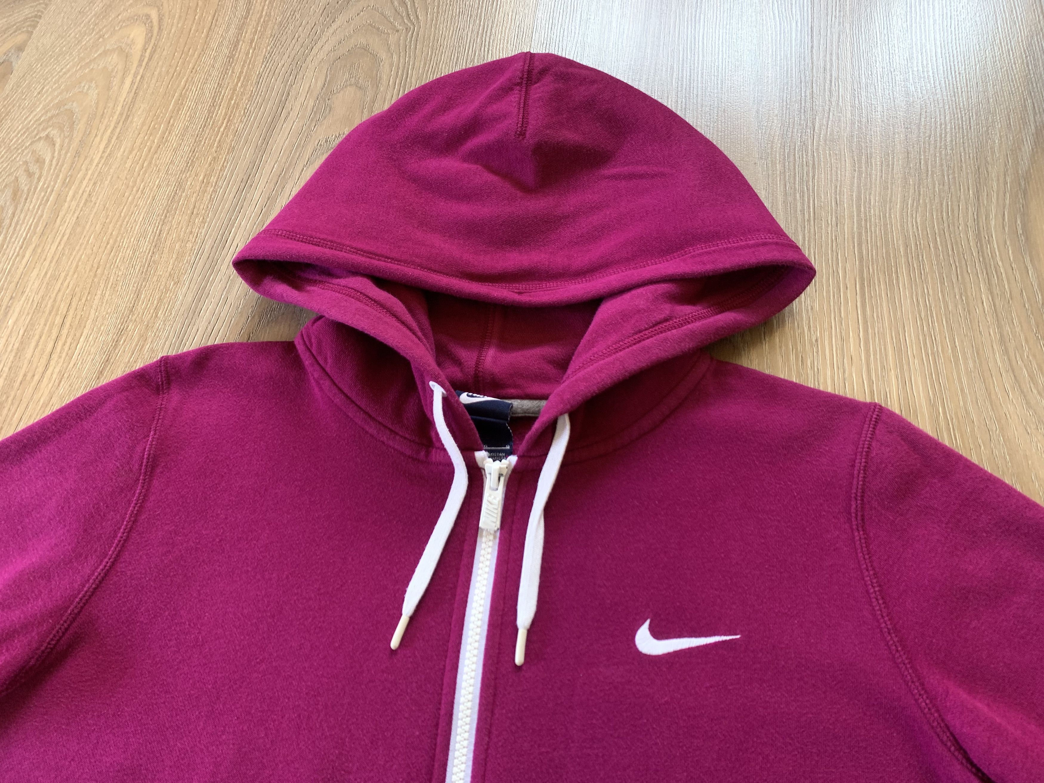 Nike × Vintage Nike Womens Cotton Purple Zip Hoodie Size L / US 10 / IT 46 - 4 Thumbnail