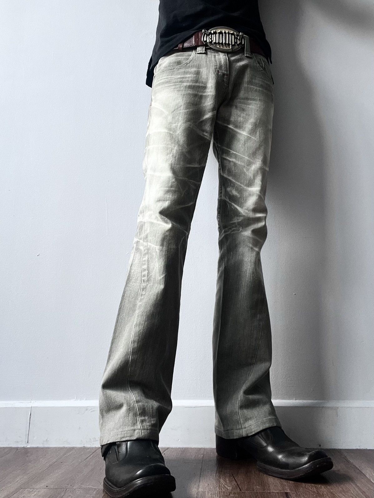 Tornado Mart 2000s Tornado Mart Avant-Garde Flared Jeans Size US 31 - 5 Thumbnail
