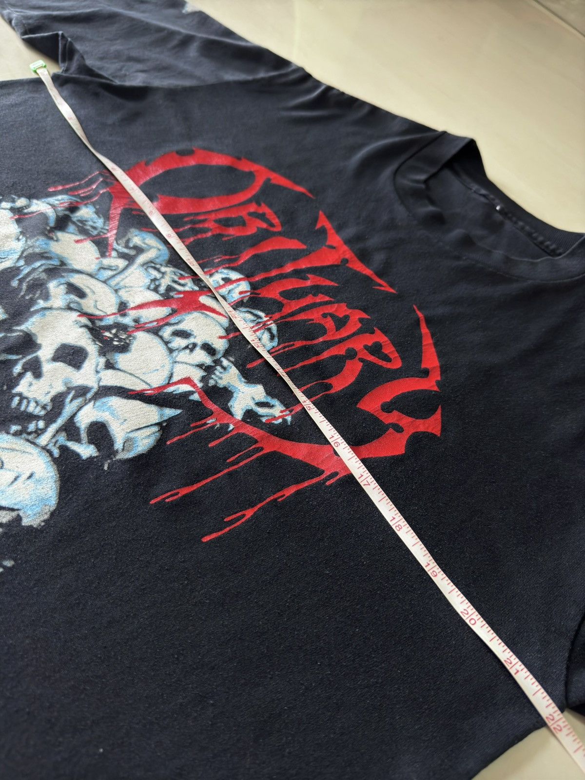 Band Tees × Vintage 1991 Obituary Cause Of Death Metal 90s Tee Blue Grape Shirt Size US L / EU 52-54 / 3 - 12 Thumbnail