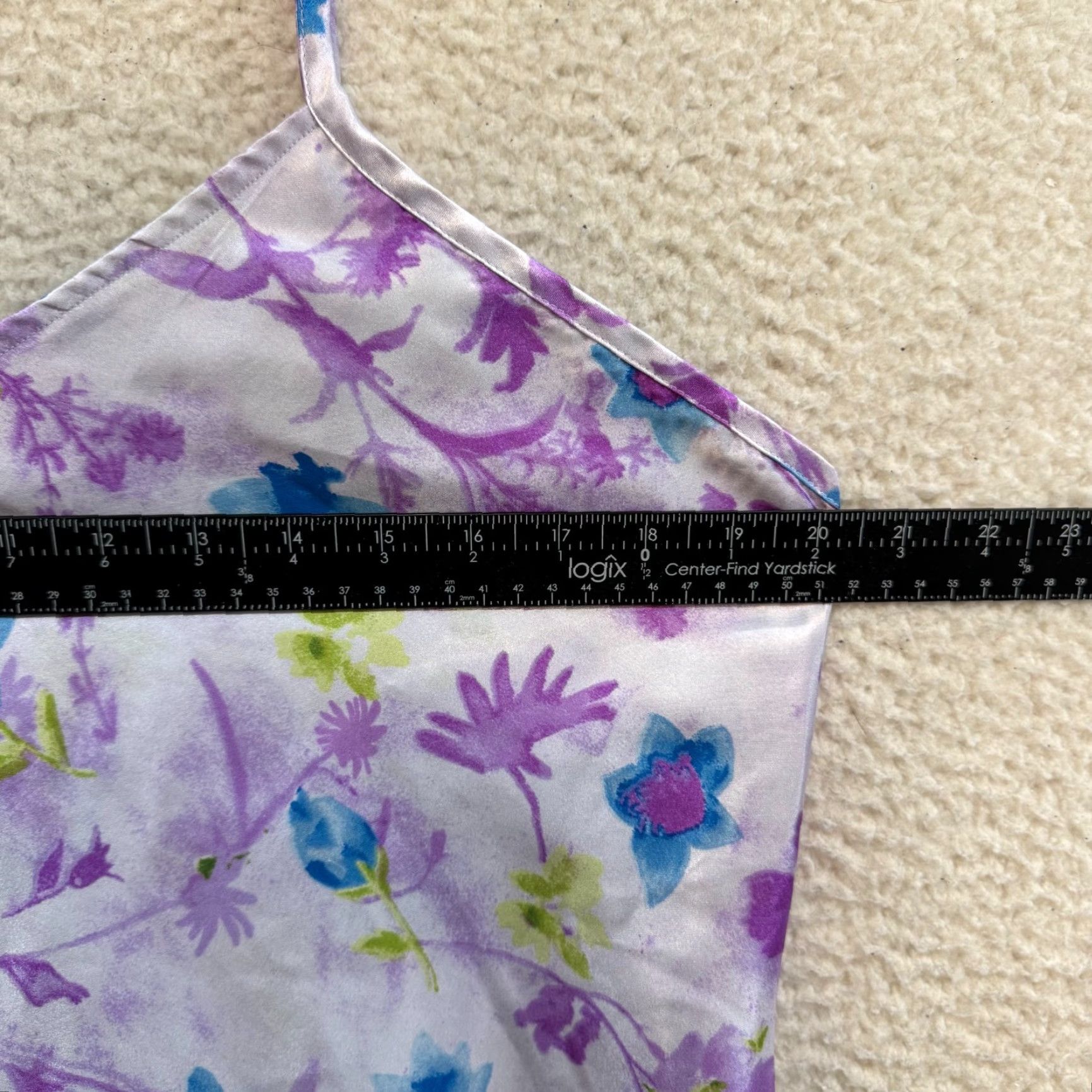 Vintage VINTAGE Slip Dress Kimono Robe Set Large Purple Floral Satin Lingerie Chemise Size L / US 10 / IT 46 - 7 Thumbnail