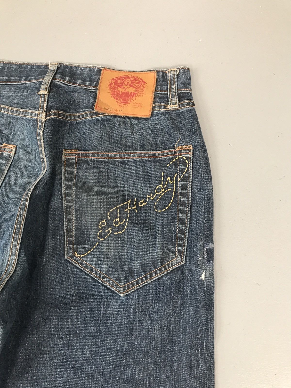 Christian Audigier × Ed Hardy × Vintage Vintage Ed hardy spell out embroidered denim Size US 34 / EU 50 - 7 Thumbnail
