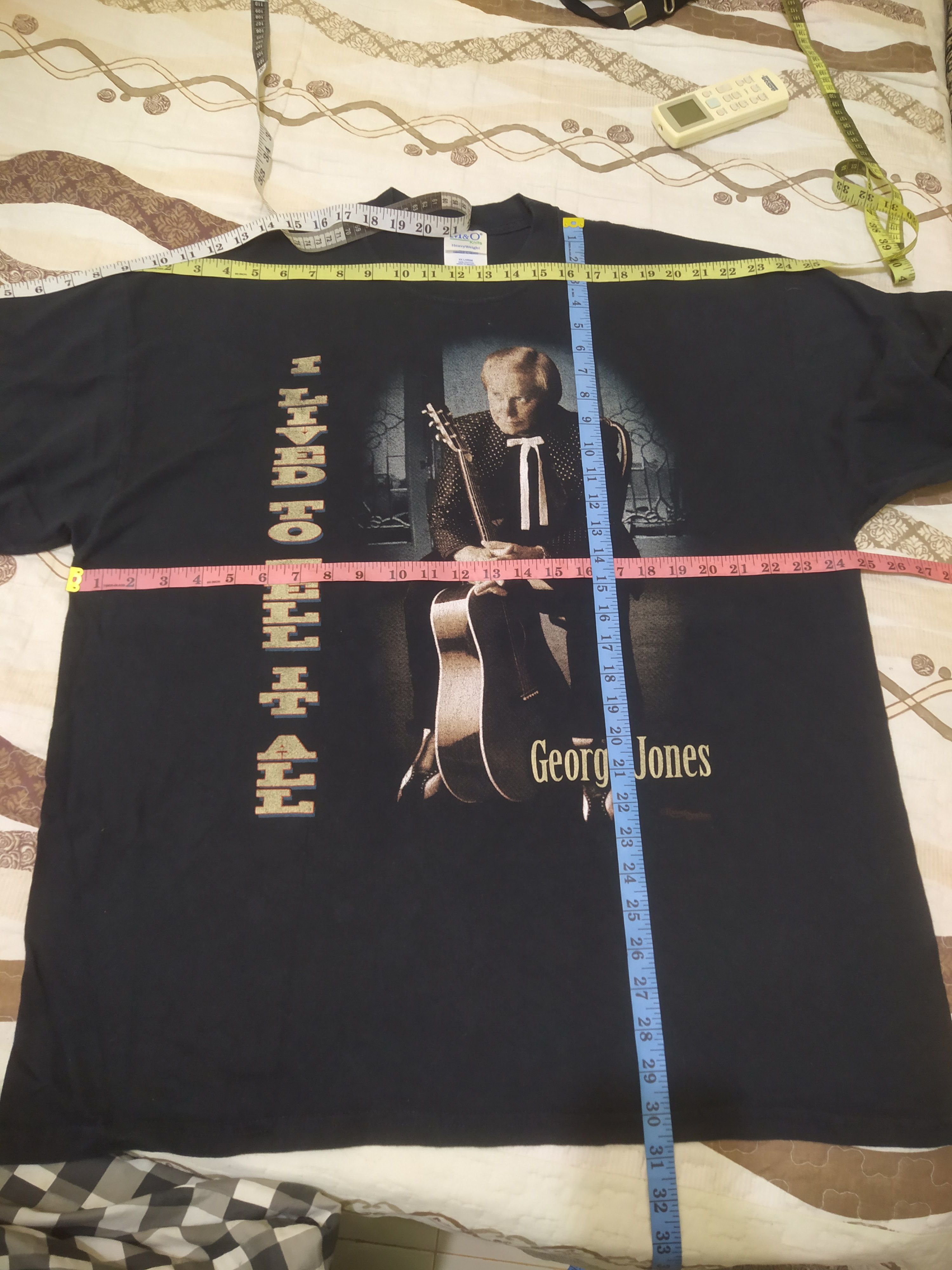 Band Tees M&O y2k Tagging George Jones Country Singer Tour 2007 Size US XXL / EU 58 / 5 - 10 Thumbnail