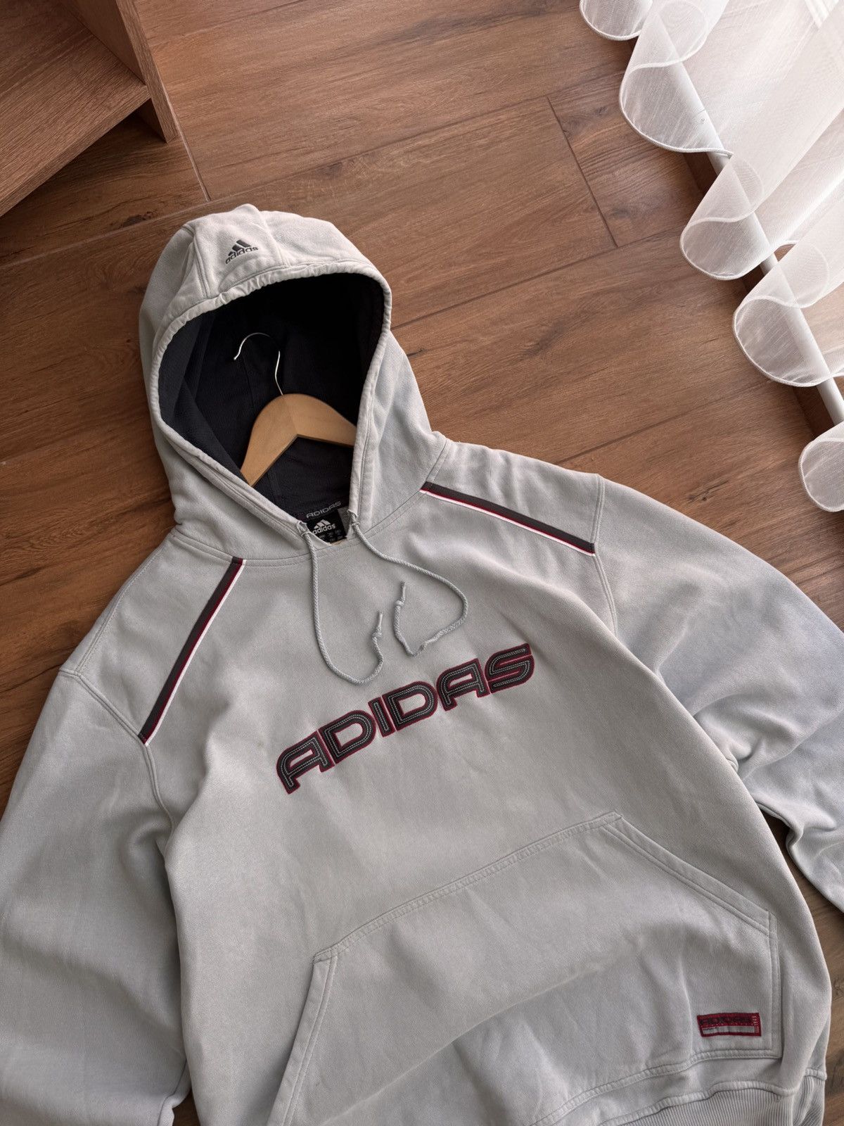 Vintage Vintage Adidas Big Logo Blue Streetwear SS02 Hoodie Size US XL / EU 56 / 4 - 4 Thumbnail