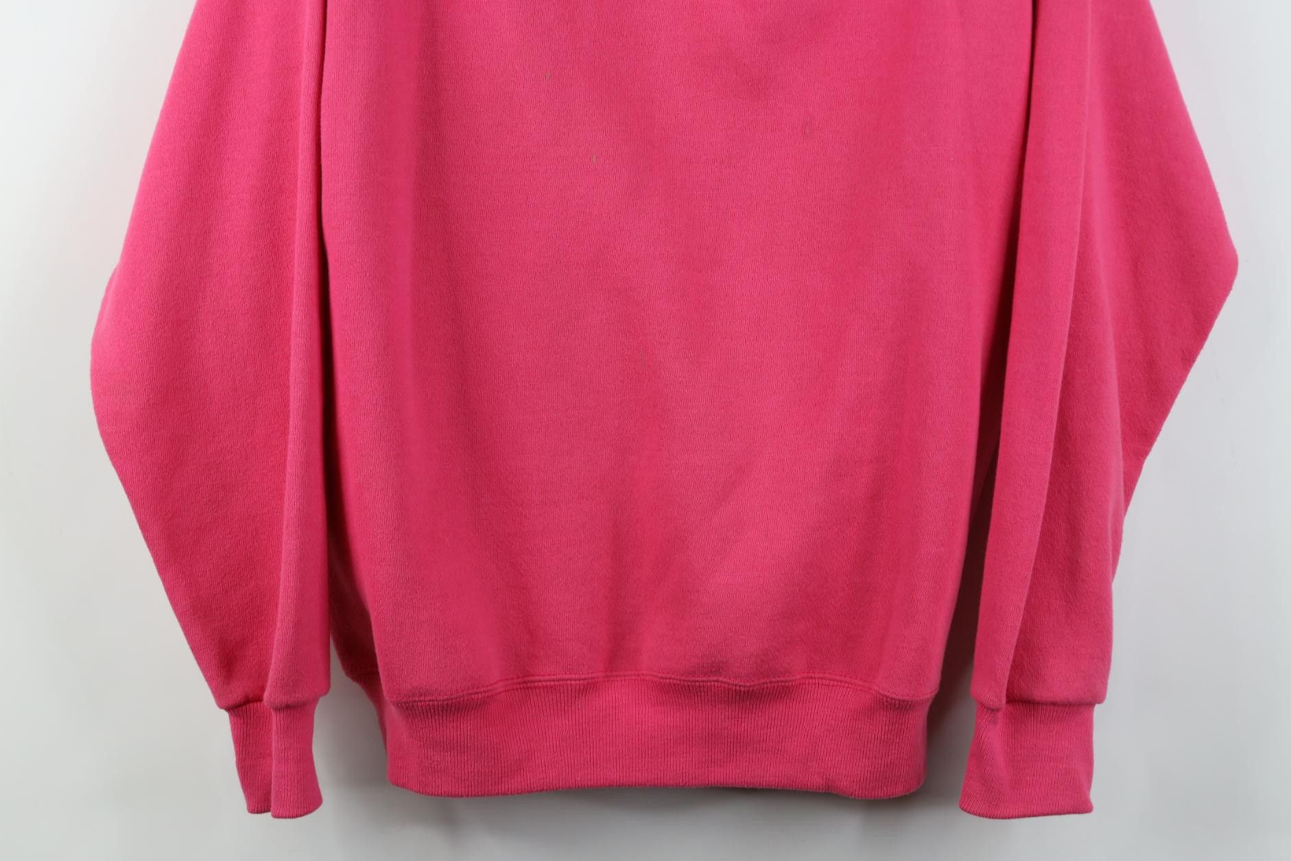 Vintage Vintage 90s Streetwear Blank Crewneck Sweatshirt Pink Size L / US 10 / IT 46 - 3 Thumbnail