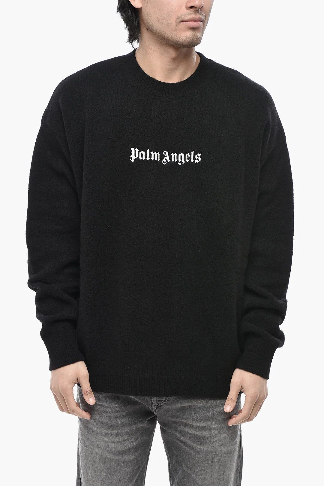 Palm Angels og1mm0326 Crewneck Sweater in Black Size US XXS / EU 40 - 1 Thumbnail