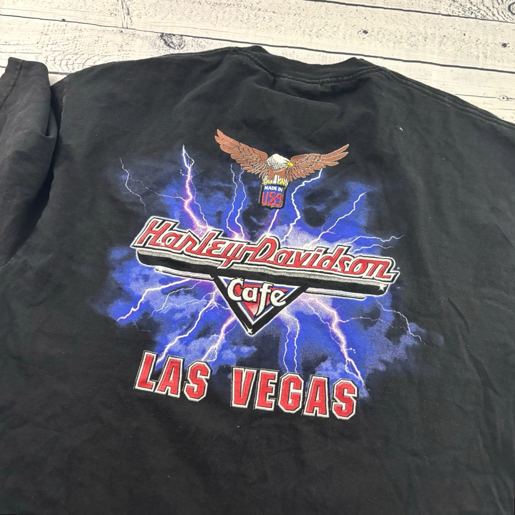 Harley Davidson Harley-Davidson Cafe Las Vegas Short Sleeve T Shirt Men's XL Black Size US XL / EU 56 / 4 - 6 Thumbnail