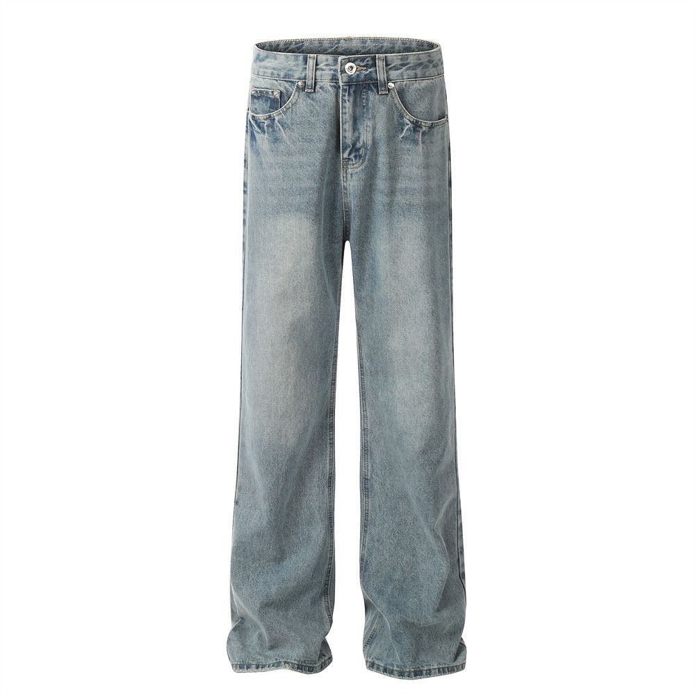 Japanese Brand × Jean Men's trendy punk loose casual distressed washed jeans Size US 32 / EU 48 - 1 Thumbnail