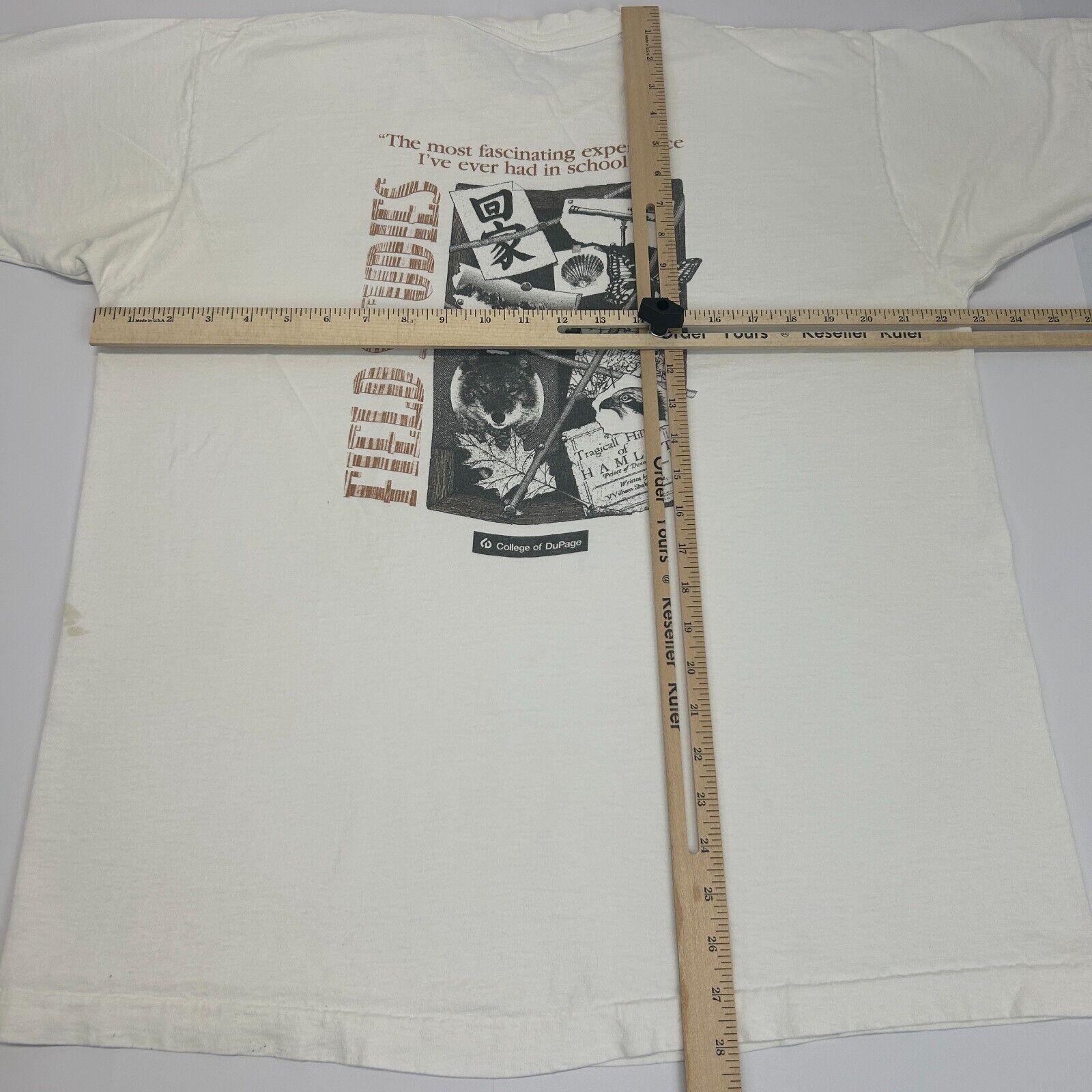 Fruit Of The Loom Vintage 90s College of Dupage Field Studies T Shirt X-Large Size US XL / EU 56 / 4 - 13 Thumbnail