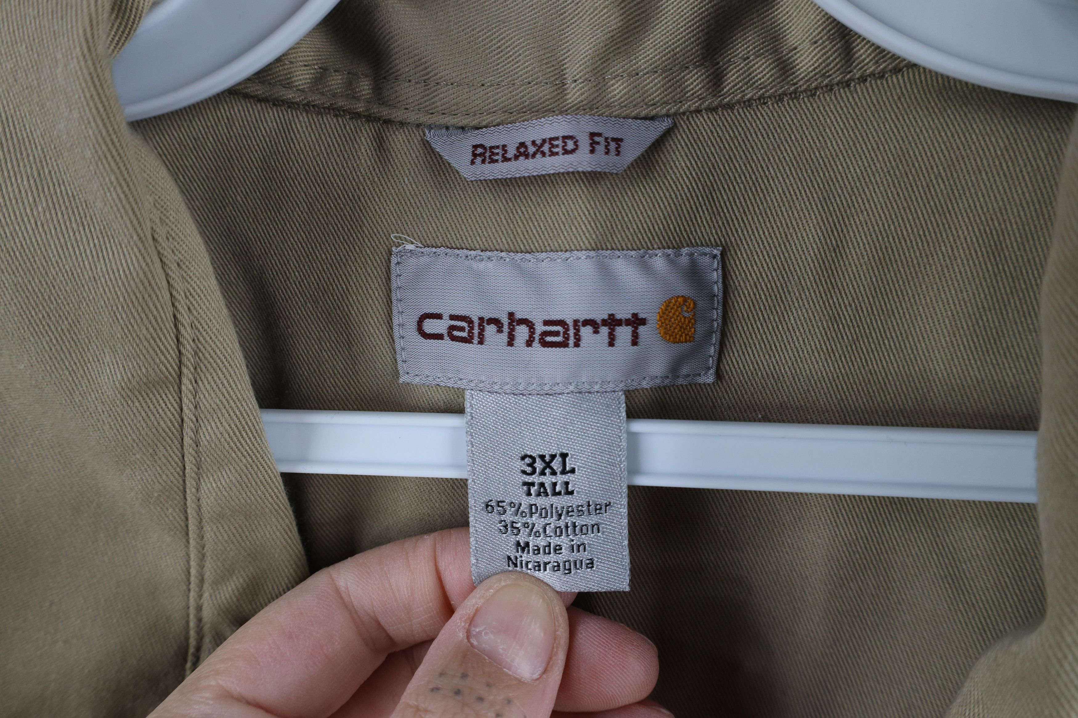 Carhartt × Vintage Vintage Carhartt Out Short Sleeve Work Mechanic Button Shirt Size US XXL / EU 58 / 5 - 6 Thumbnail