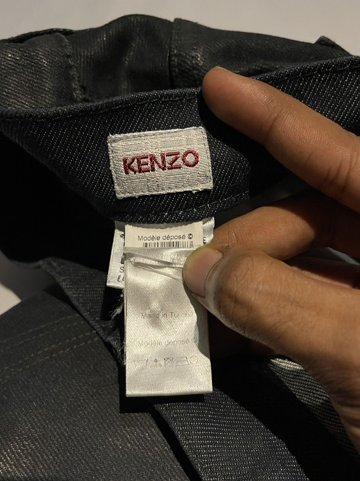 Designer × Kenzo × Vintage Vintage KENZO JEANS Denim Distressed Super Black Size US 32 / EU 48 - 12 Thumbnail