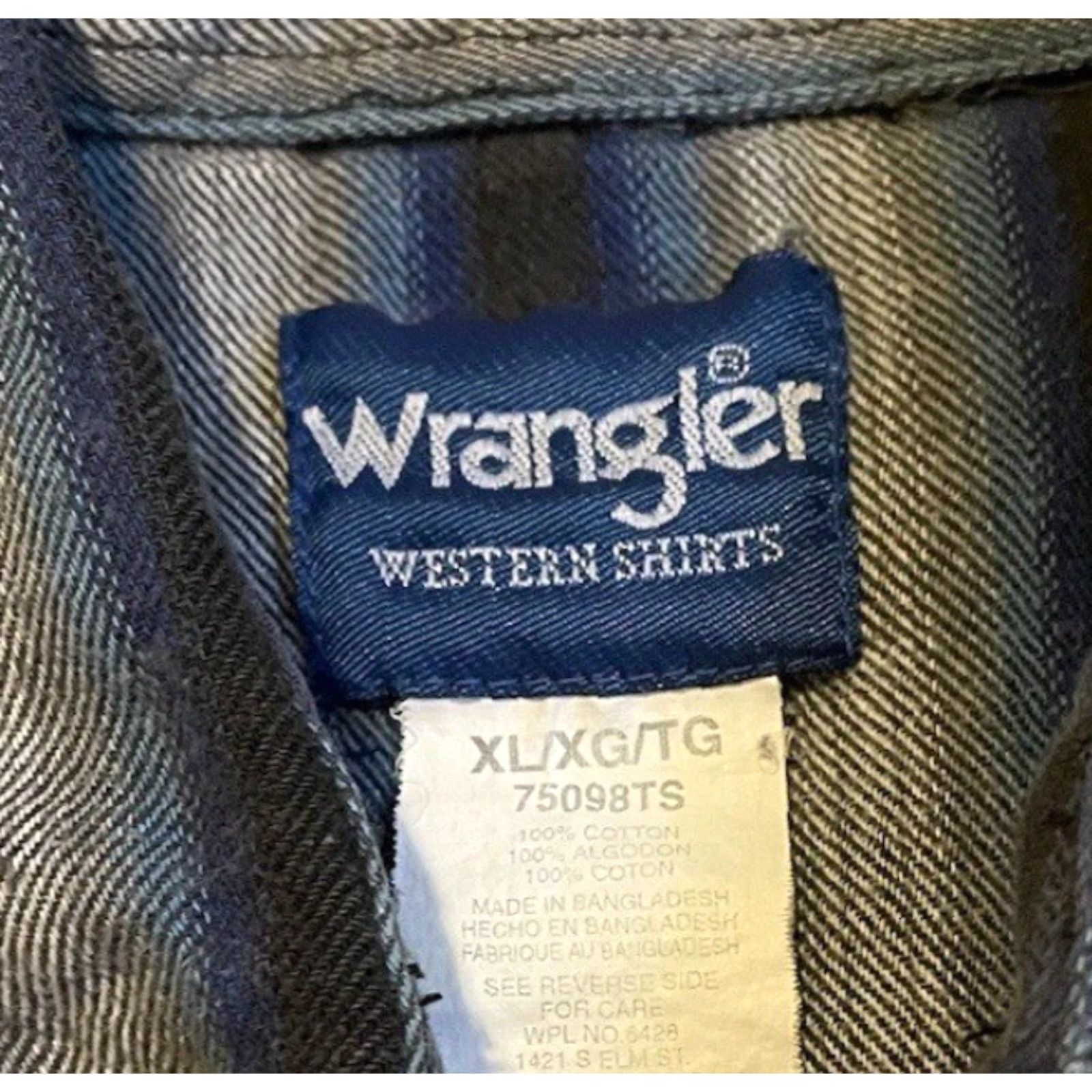 Wrangler Vtg Wrangler Striped Pearl Snap Shirt XL Rodeo Cowboy Western Biker Grunge 90s Size XL / US 12-14 / IT 48-50 - 3 Thumbnail