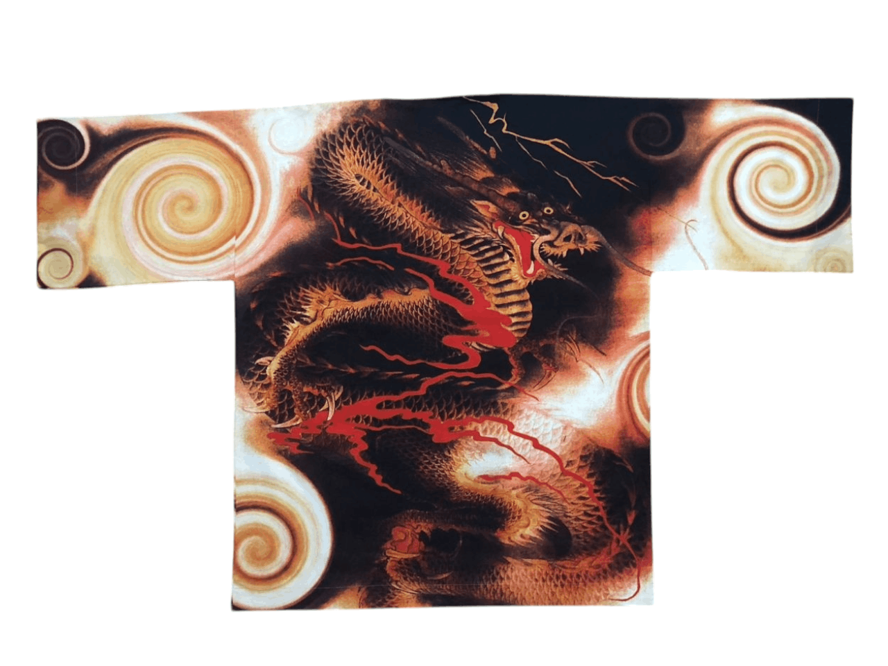 Vintage Kimono Cardigan Over Print Dragon Rare Design