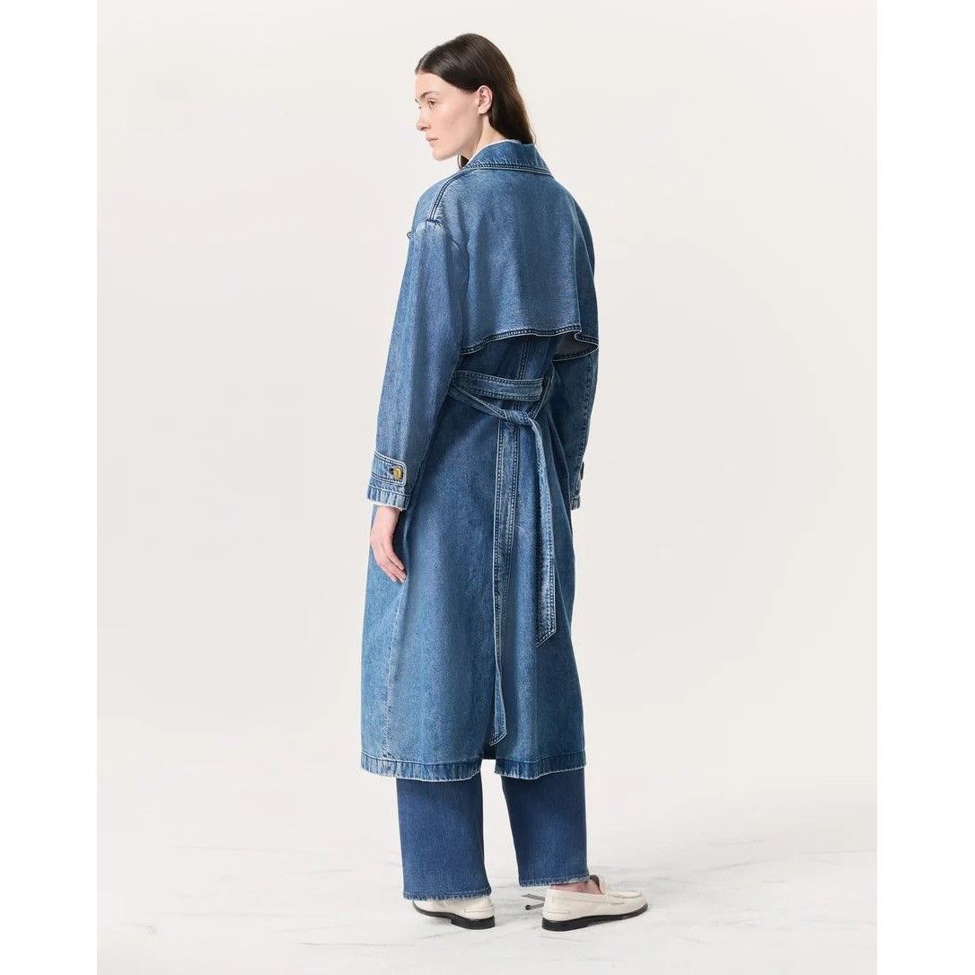 Rag & Bone Rag & Bone Featherweight Alora Trench Coat Womens M Blue Size M / US 6-8 / IT 42-44 - 23 Thumbnail