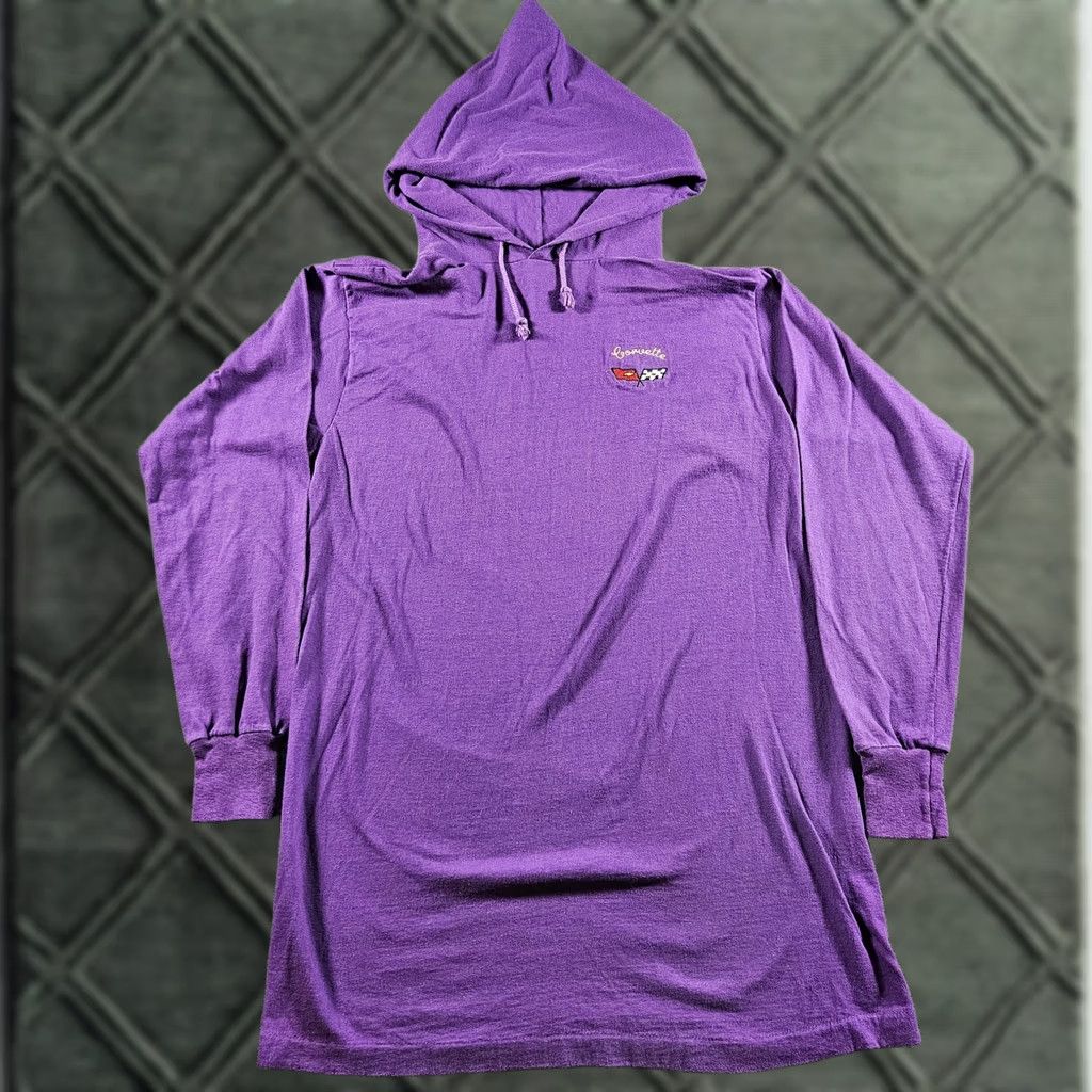 Vintage VINTAGE Healthknit Hoodie Mens Large Purple Corvette Embroidered USA 70s Size US L / EU 52-54 / 3 - 1 Thumbnail