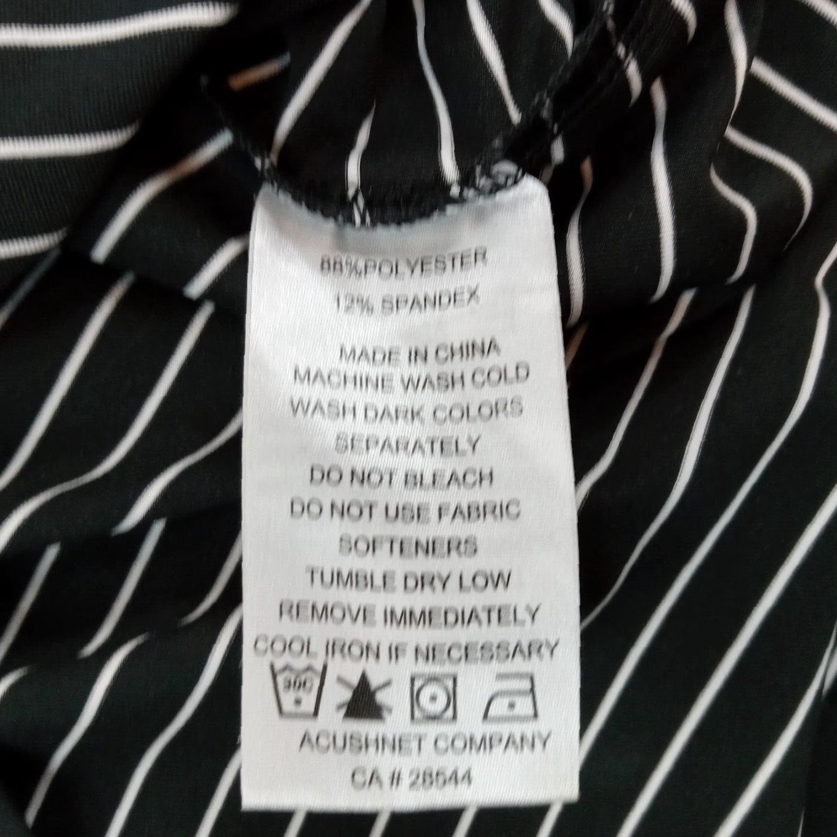 Footjoy FootJoy Shirt Womens XS Black White Striped Short Sleeve Fitted Stretch Golf Size XS / US 0-2 / IT 36-38 - 6 Thumbnail