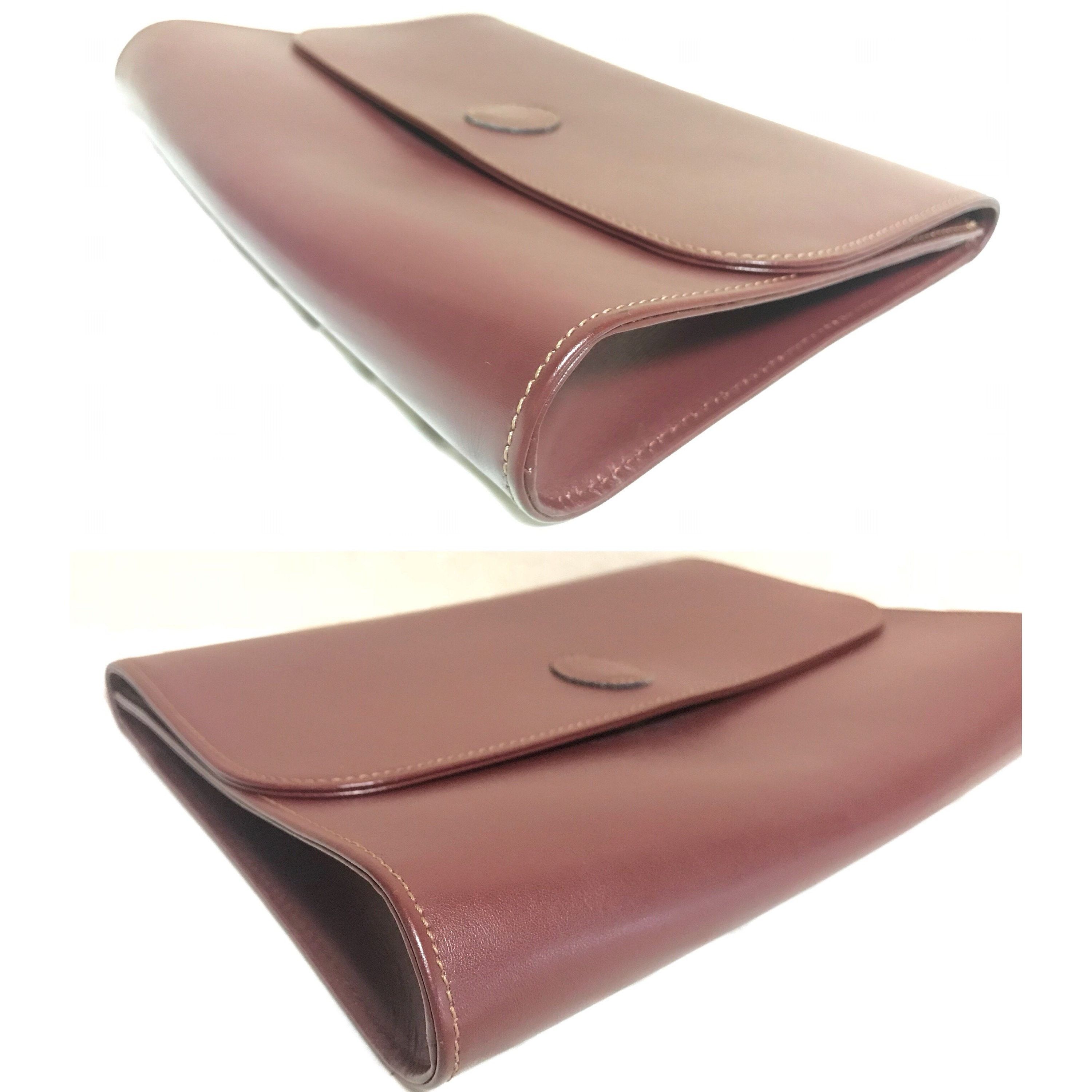 Cartier Vintage Cartier wine leather clutch bag, mini document purse Size ONE SIZE - 5 Thumbnail