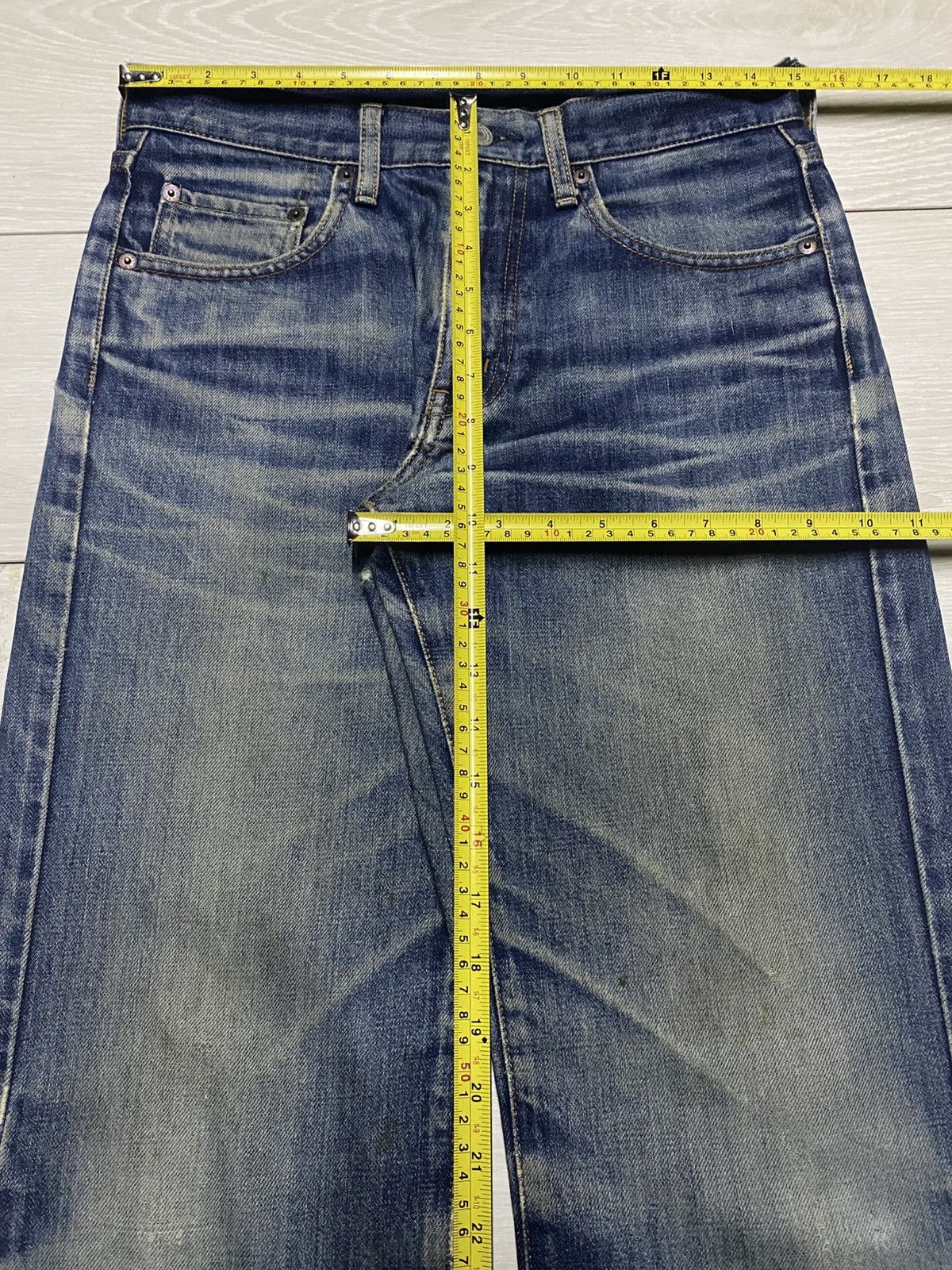 Japanese Brand Vintage Cox Casual Clothing Mud Wash Distressed Loose Jeans Size US 30 / EU 46 - 15 Thumbnail