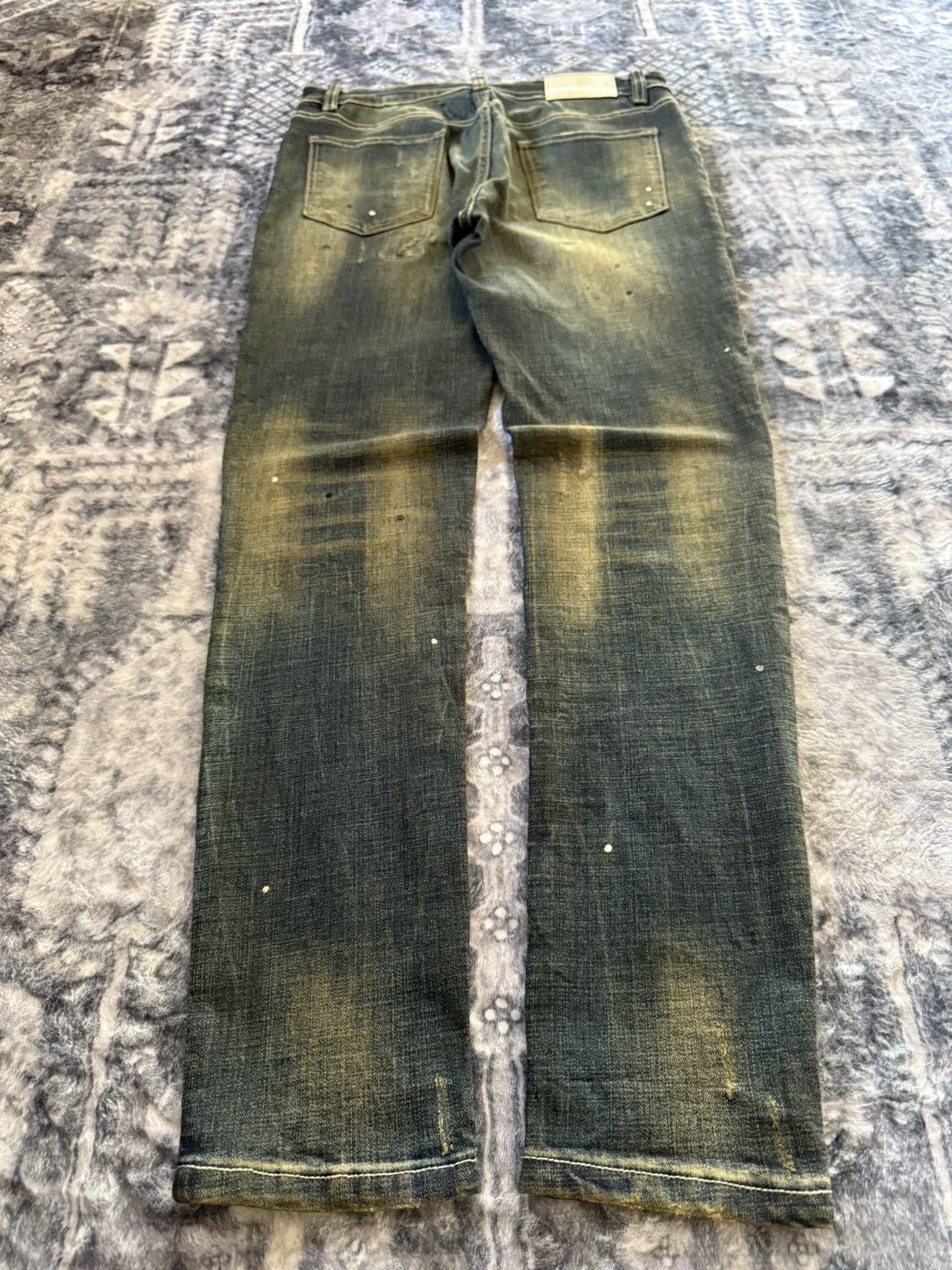 Hysteric Glamour Semantic Design Japan Mud Wash Distressed Tapered Jeans Size US 30 / EU 46 - 2 Thumbnail