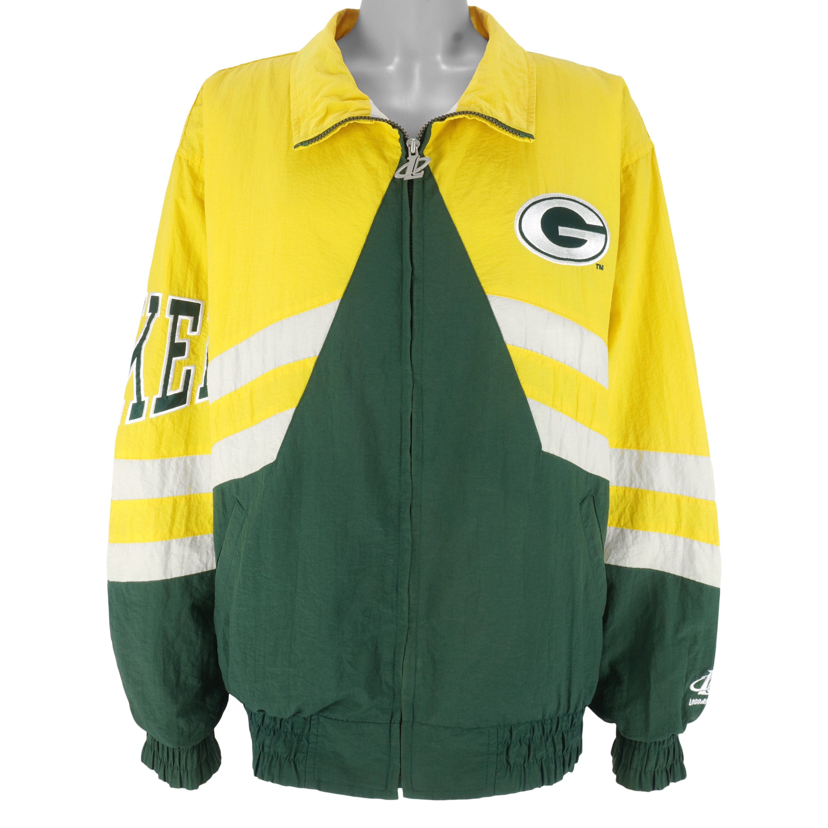 Logo Athletic NFL - Green Bay Packers Zip-Up Windbreaker 1990s Size US XL / EU 56 / 4 - 2 Thumbnail